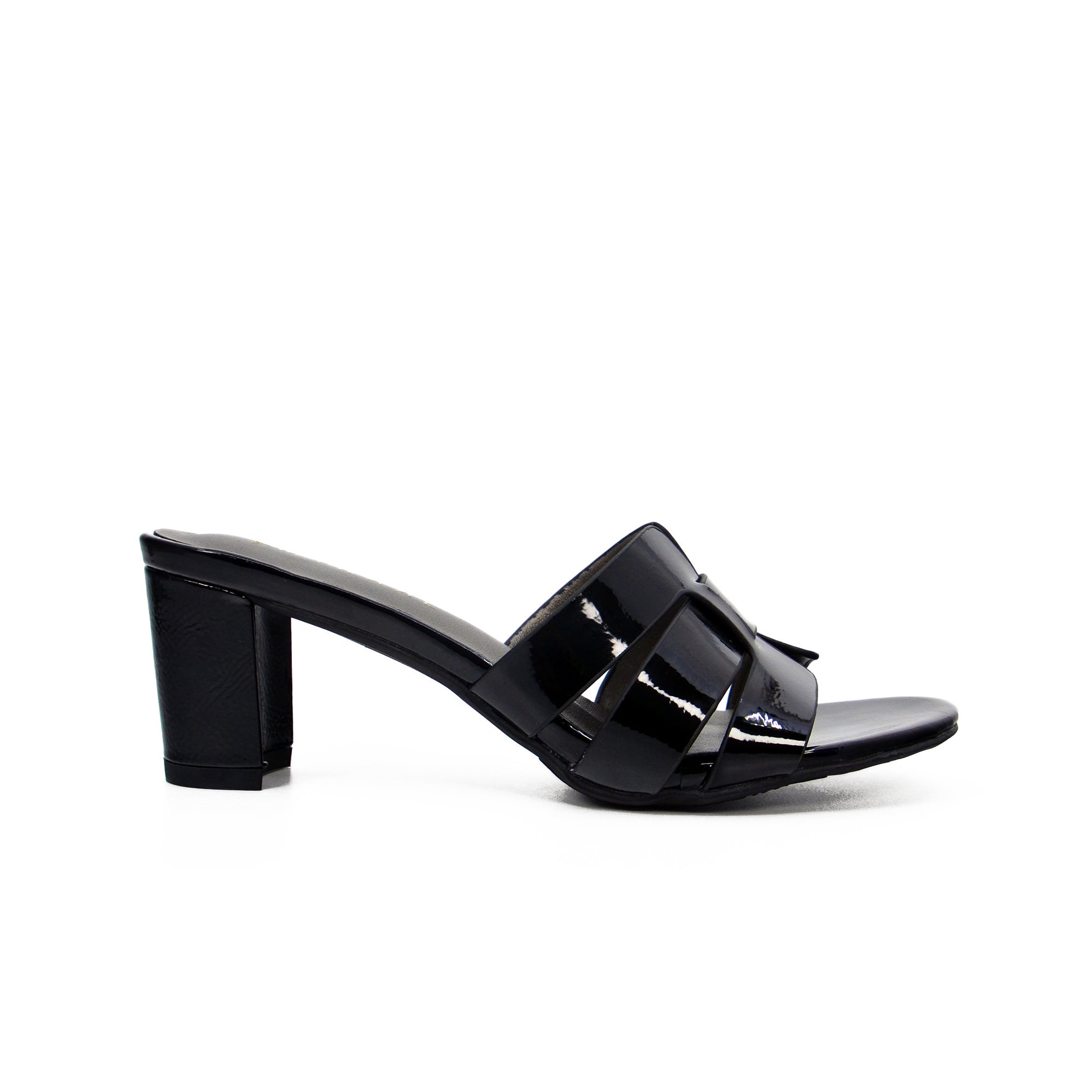 Mynaal 413Rj191 Women's Block Heel Sandal #color_Black