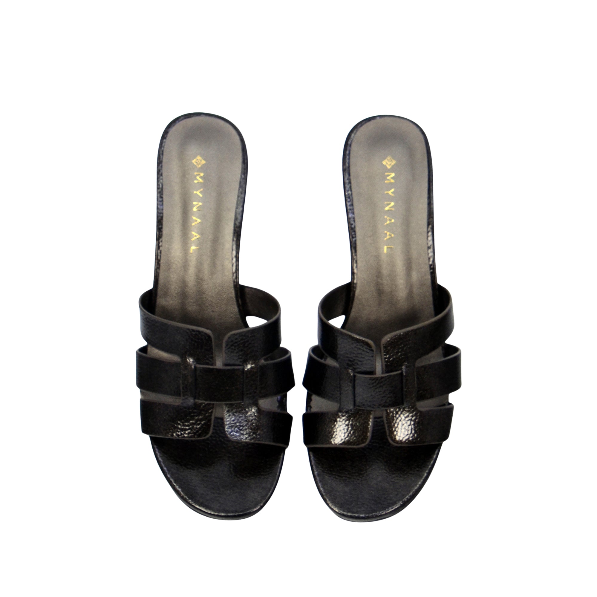 Mynaal 413Rj191 Women's Block Heel Sandal #color_Gray