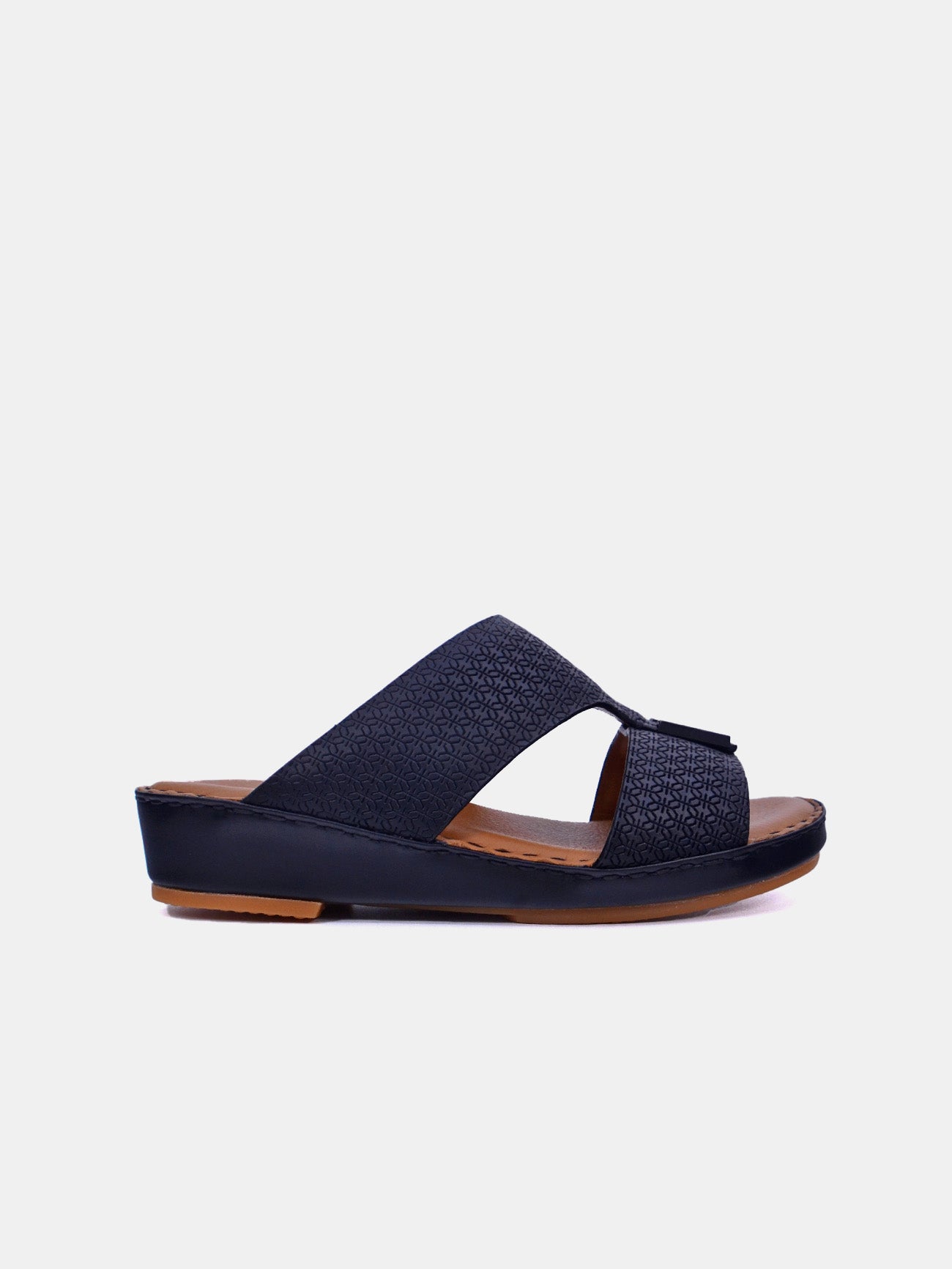 Barjeel Uno BSP1-01 Boys Arabic Sandals #color_Black