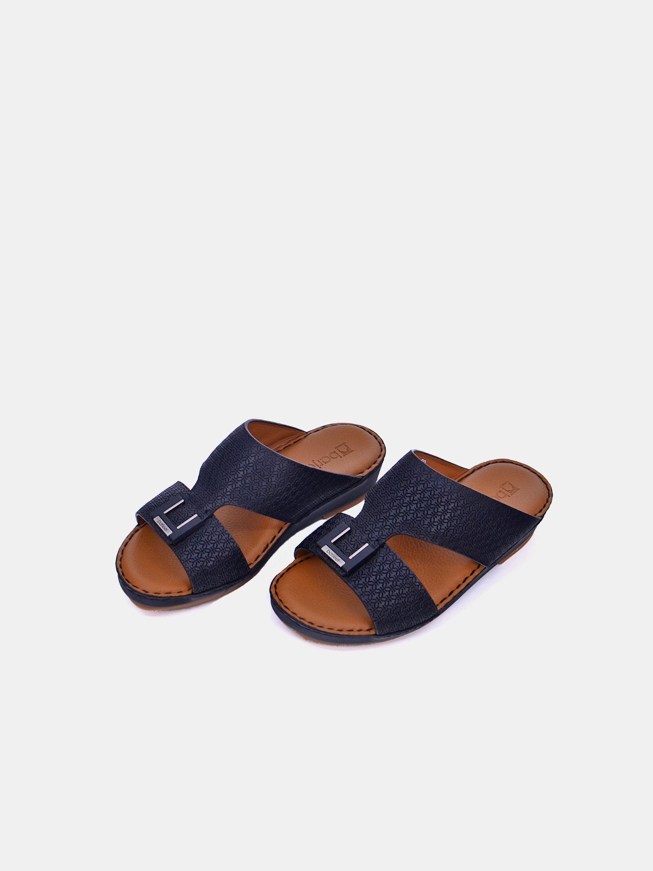 Barjeel Uno BSP1-01 Boys Arabic Sandals #color_Black