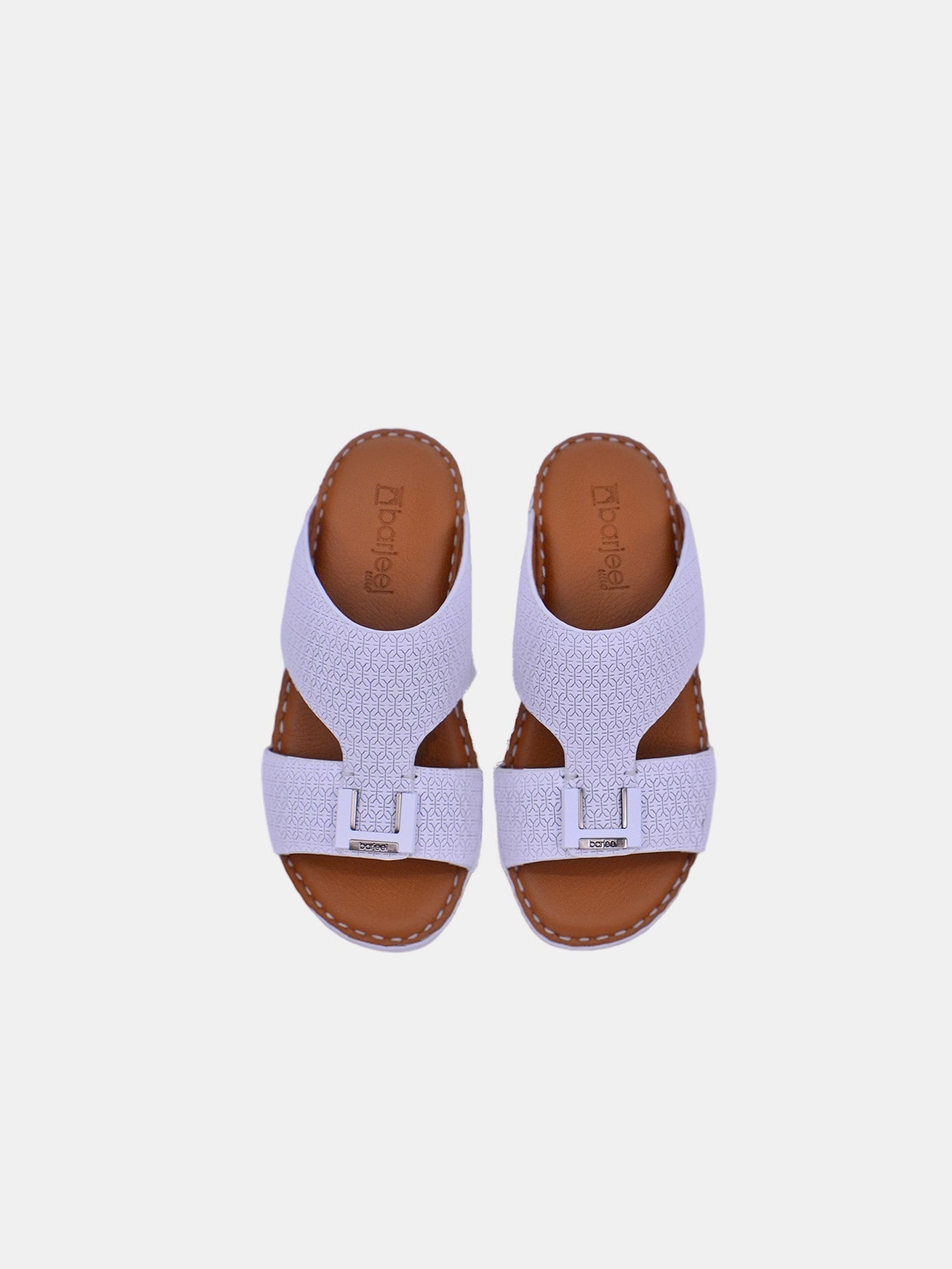 Barjeel Uno BSP1-01 Boys Arabic Sandals #color_White