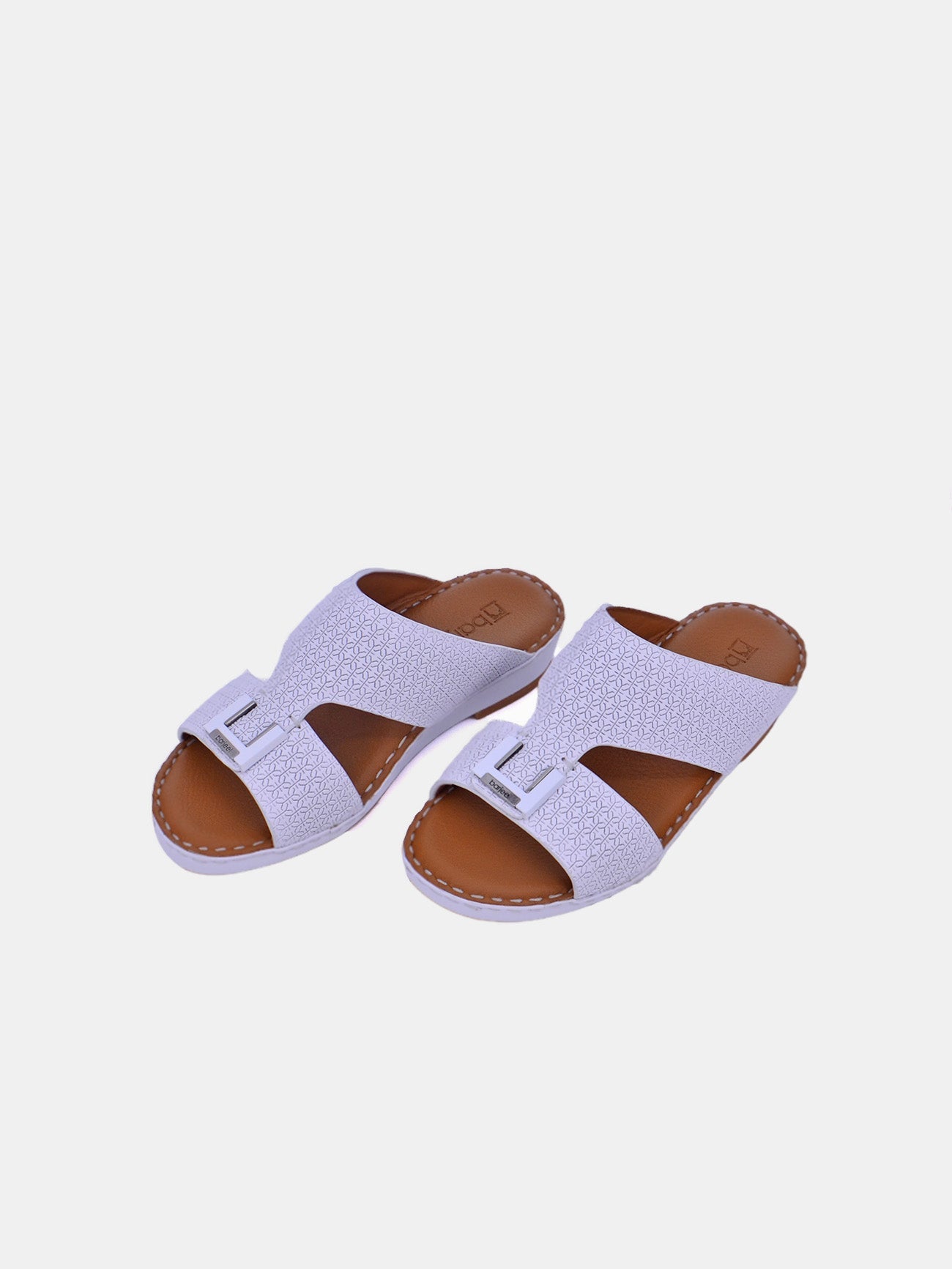 Barjeel Uno BSP1-01 Boys Arabic Sandals #color_White