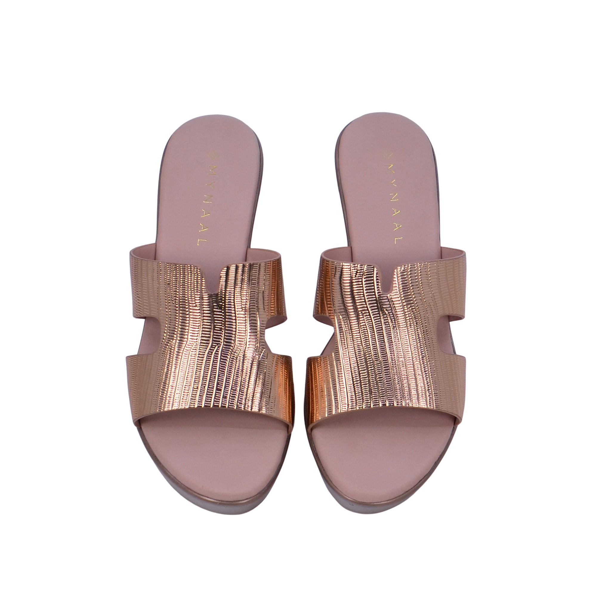 Mynaal 914Rj40K Women's Block Heel Sandal #color_Gold