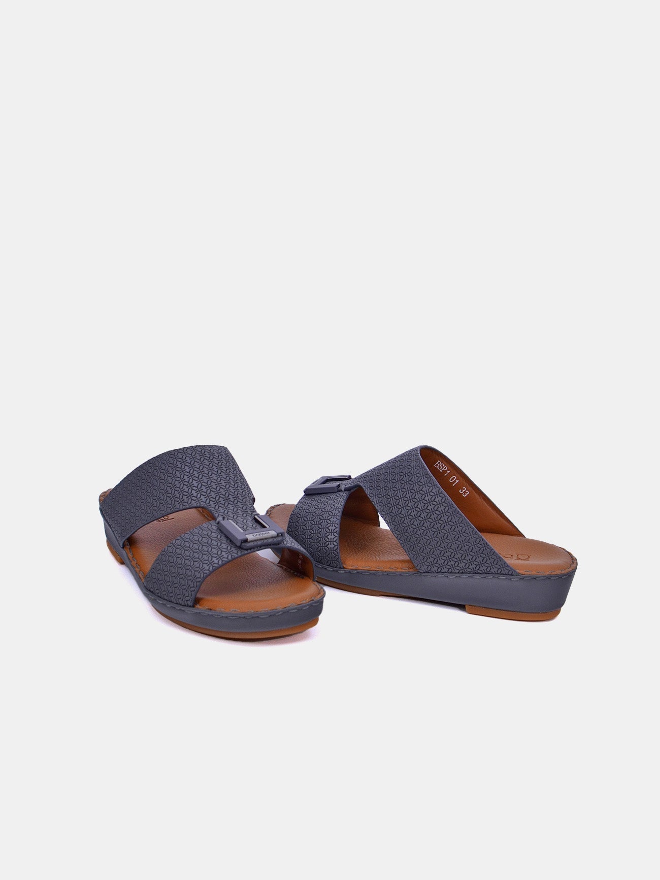 Barjeel Uno BSP1-01 Boys Arabic Sandals #color_Gray