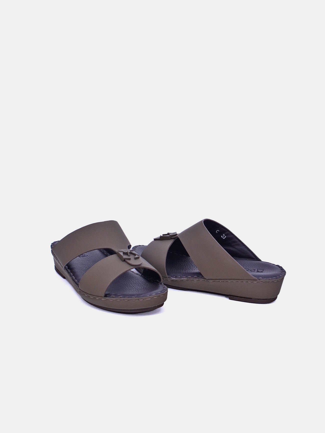 Barjeel Uno Boys Arabic Sandals #color_Brown