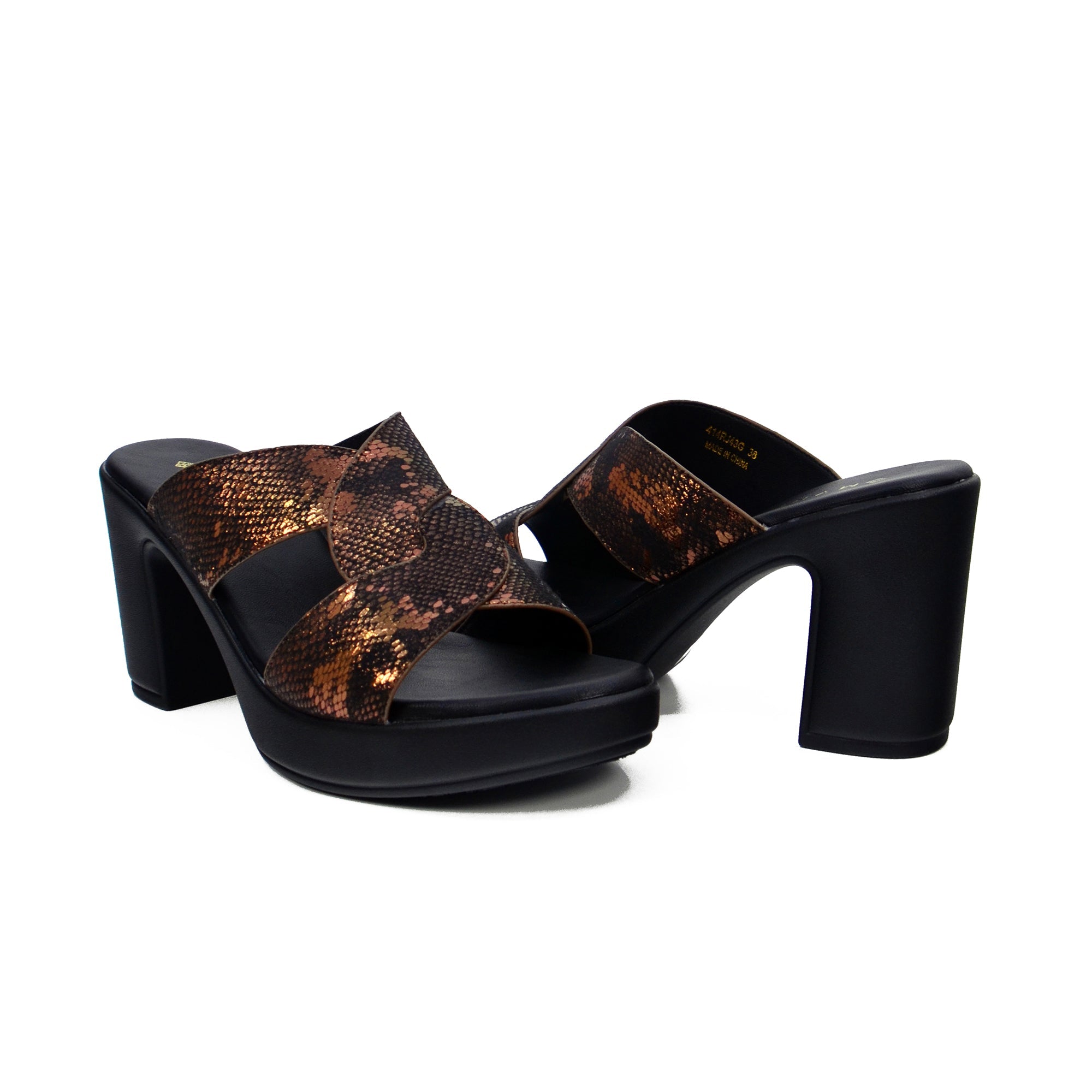 Mynaal 414Rj43G Women's Block Heel Sandal #color_Brown