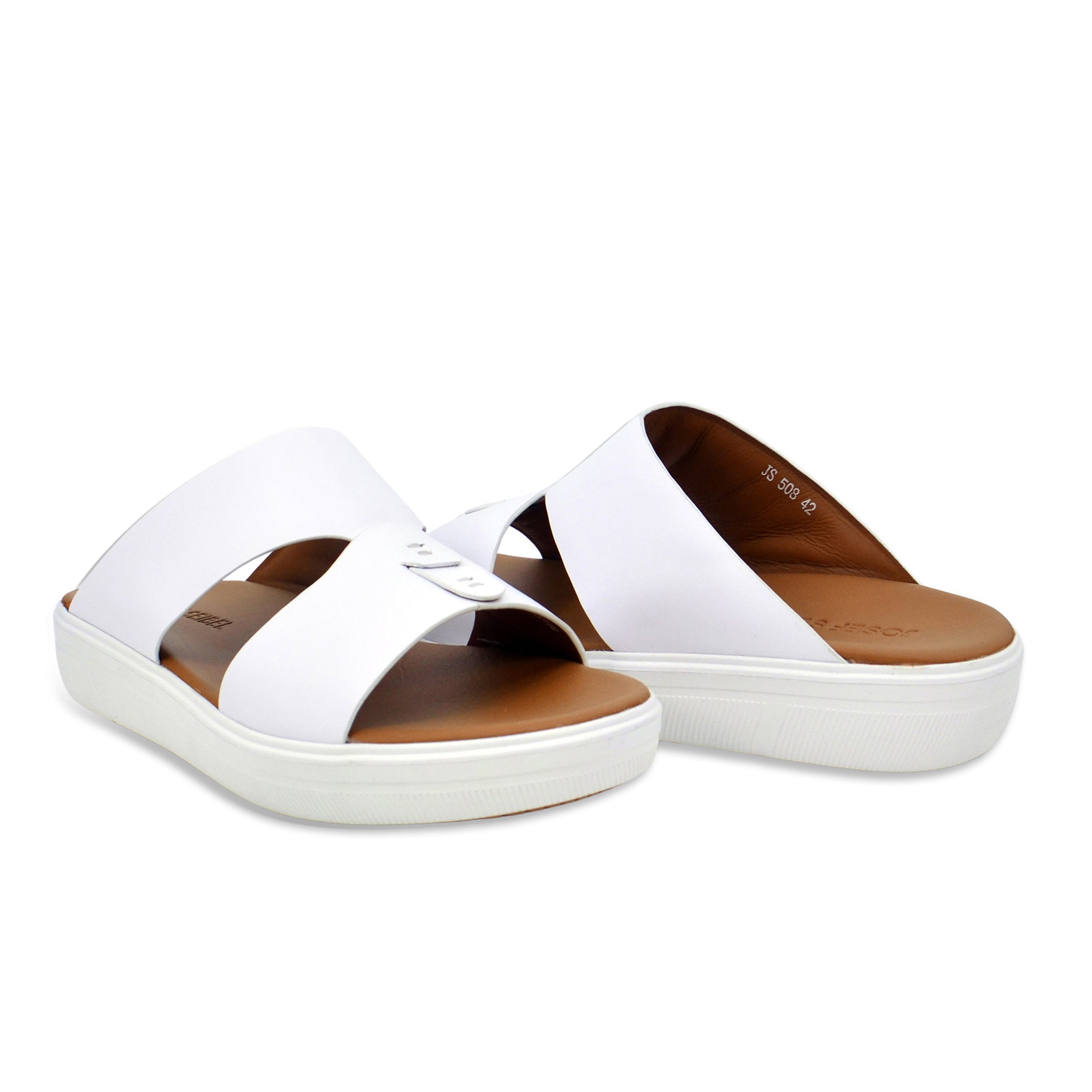 Josef Seibel JS 508 Men's Arabic Sandals #color_White
