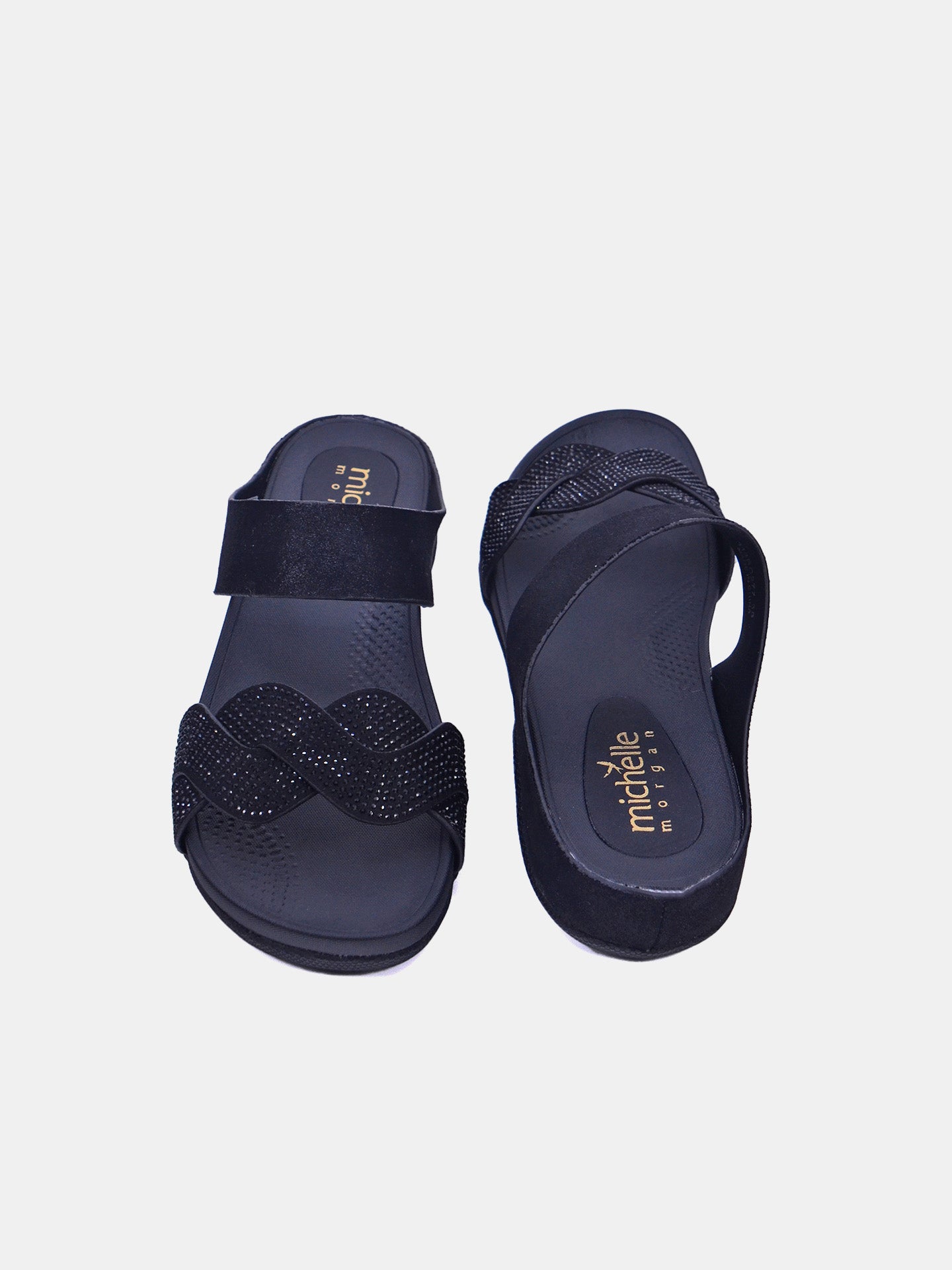 Michelle Morgan 114RC277 Women's Sandals #color_Black