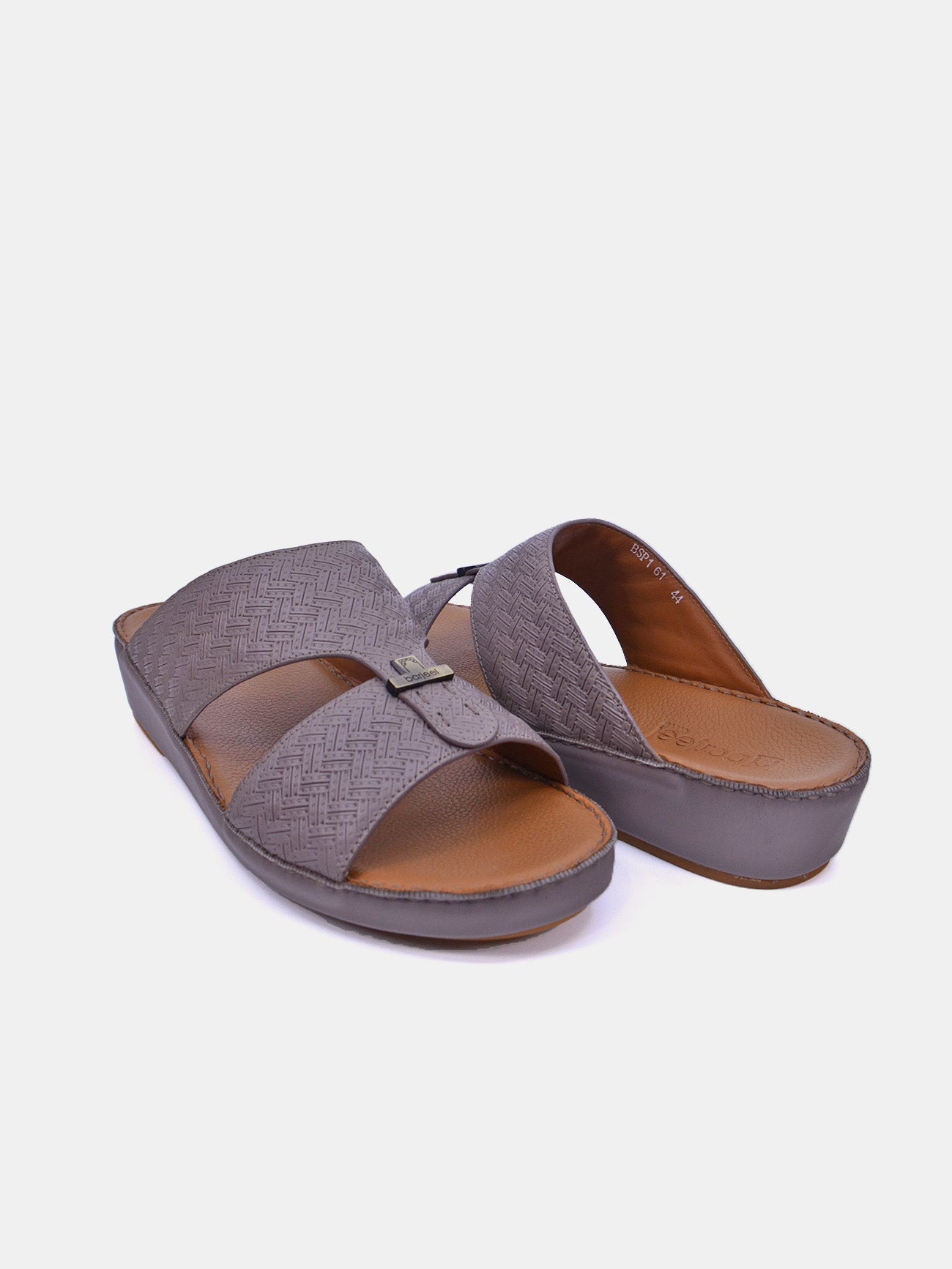 Barjeel Uno BSP1-61 Men's Arabic Sandals #color_gray
