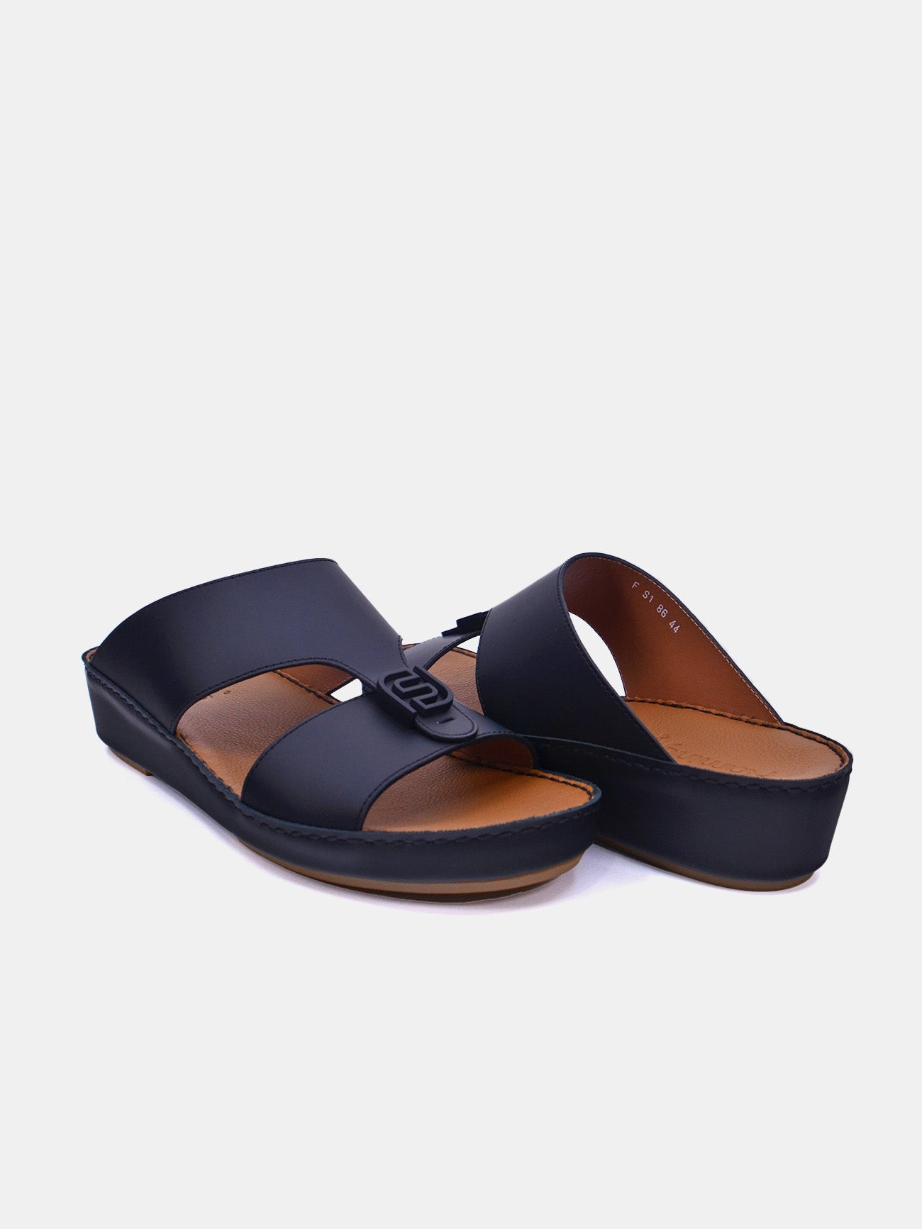 Flamingo FS1-86 Men's Arabic Sandals #color_Black