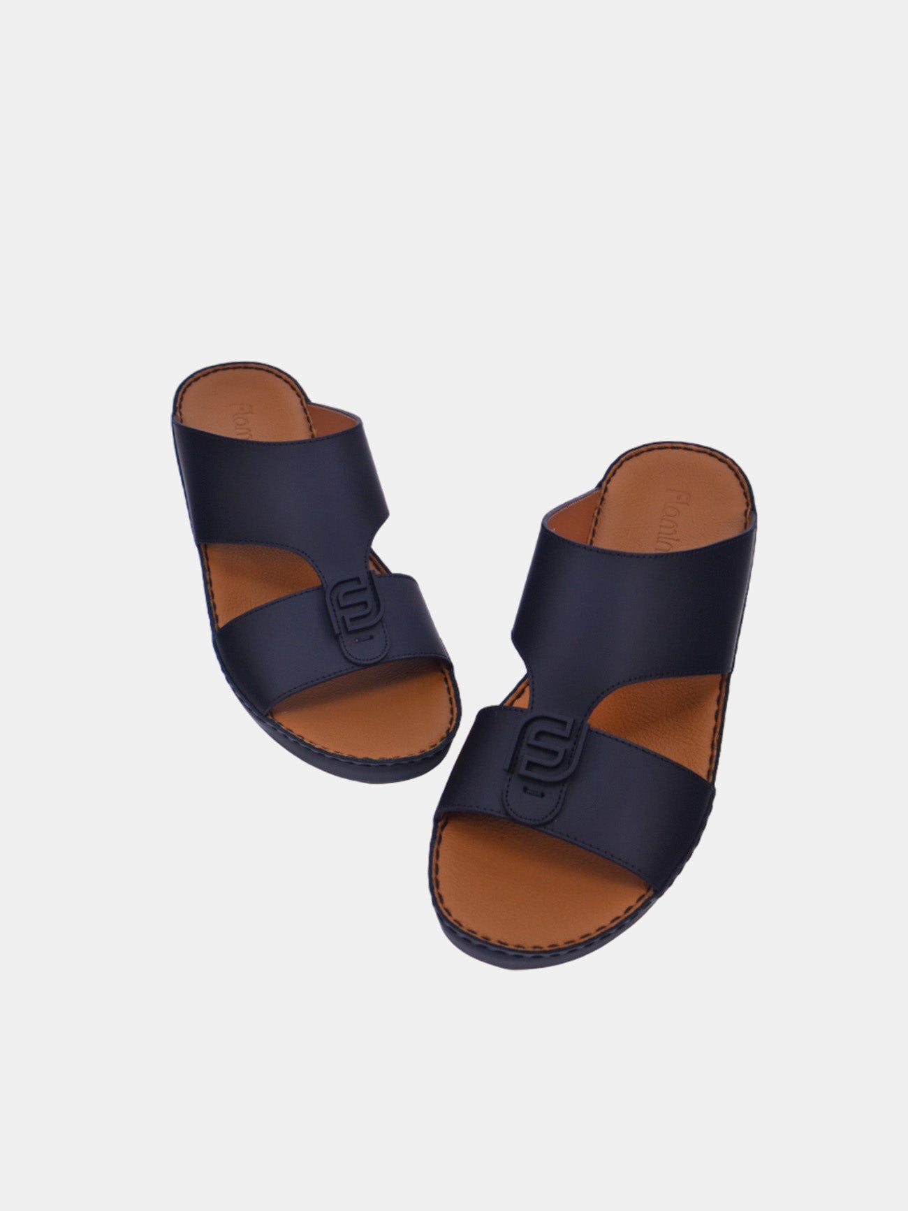 Flamingo FS1-86 Men's Arabic Sandals #color_Black