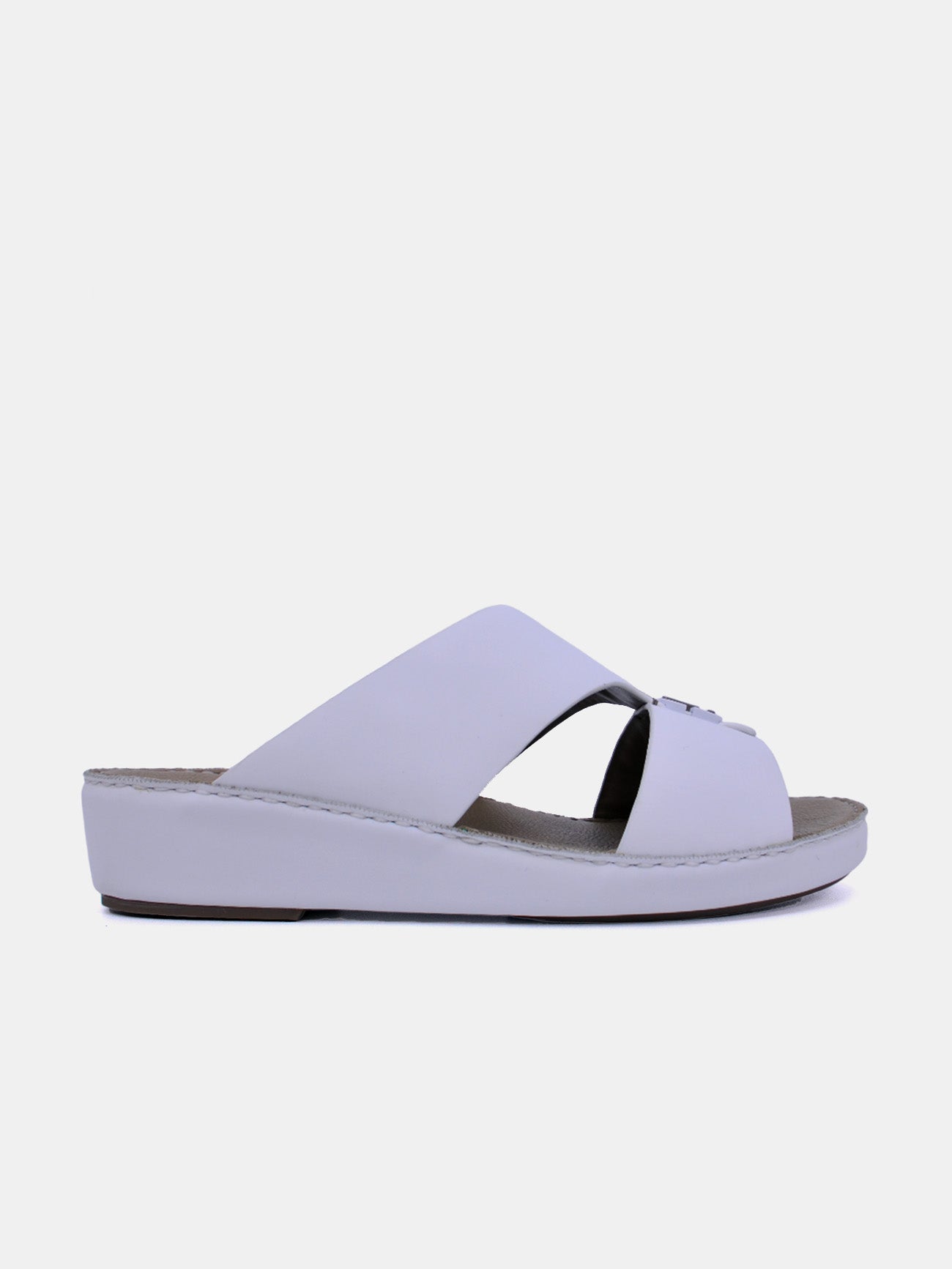 Barjeel Uno BSP1-55 Men's Arabic Sandals #color_White
