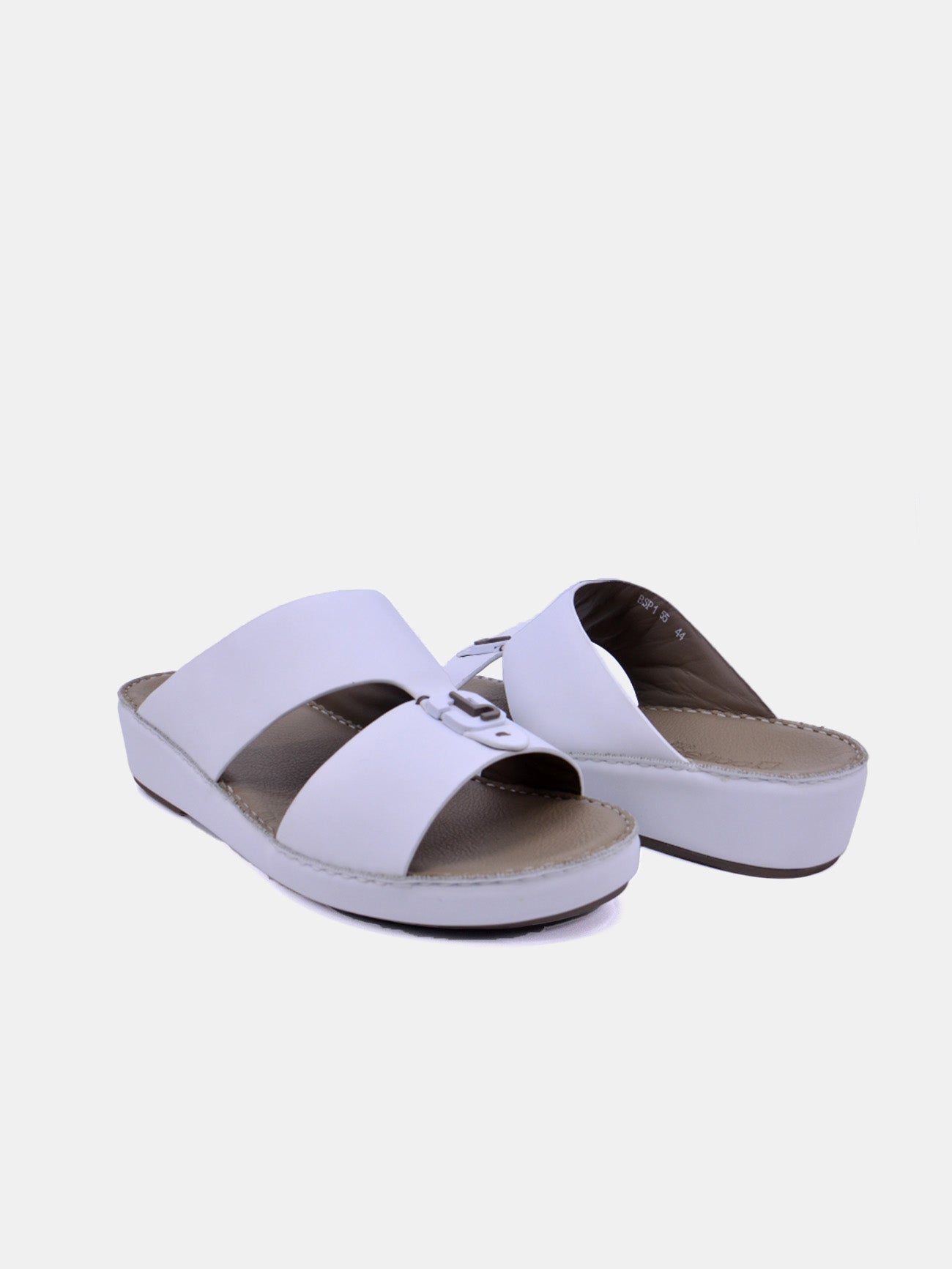 Barjeel Uno BSP1-55 Men's Arabic Sandals #color_White