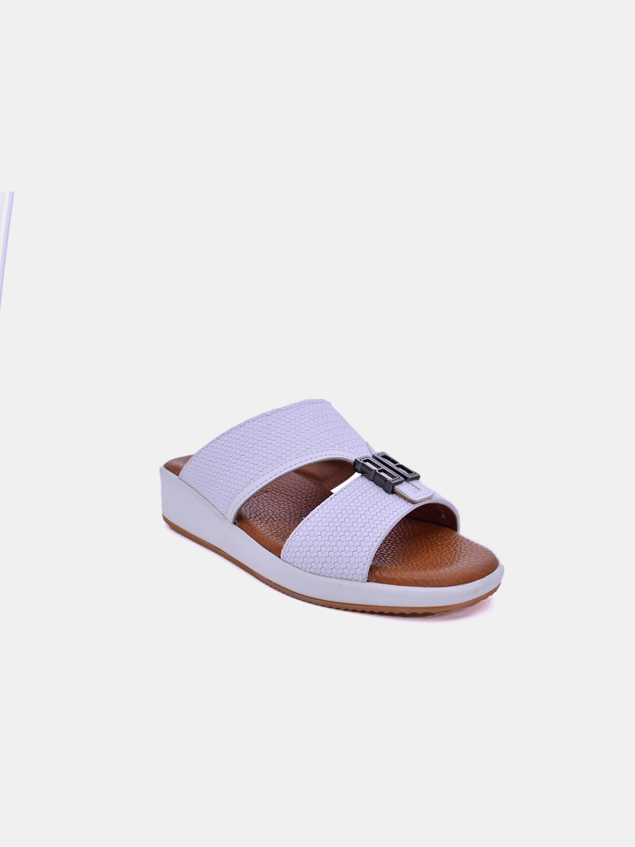 Barjeel Uno BJM 16 Boys Arabic Sandals #color_White