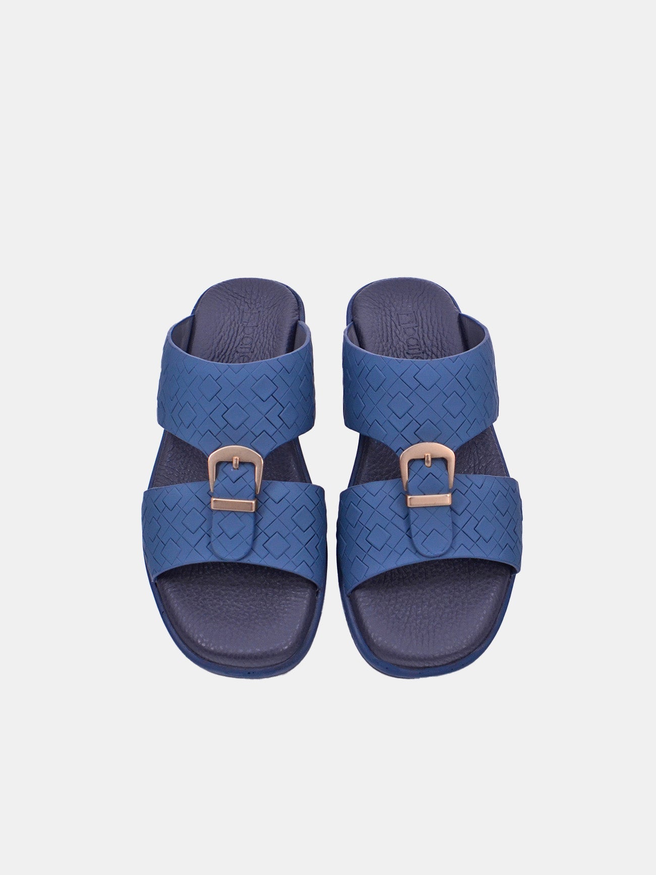 Barjeel Uno SP1-030 Men's Lattice Arabic Sandals #color_Blue