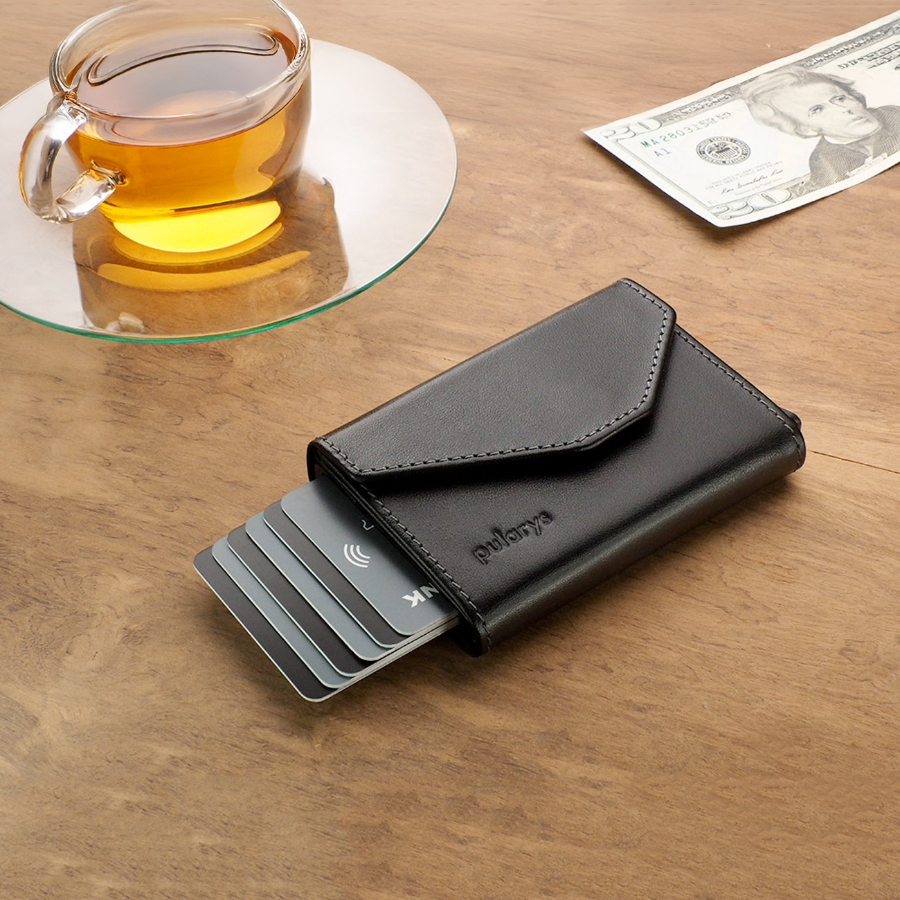 Pularys Porter Go wallet - Italia Leather #color_Black