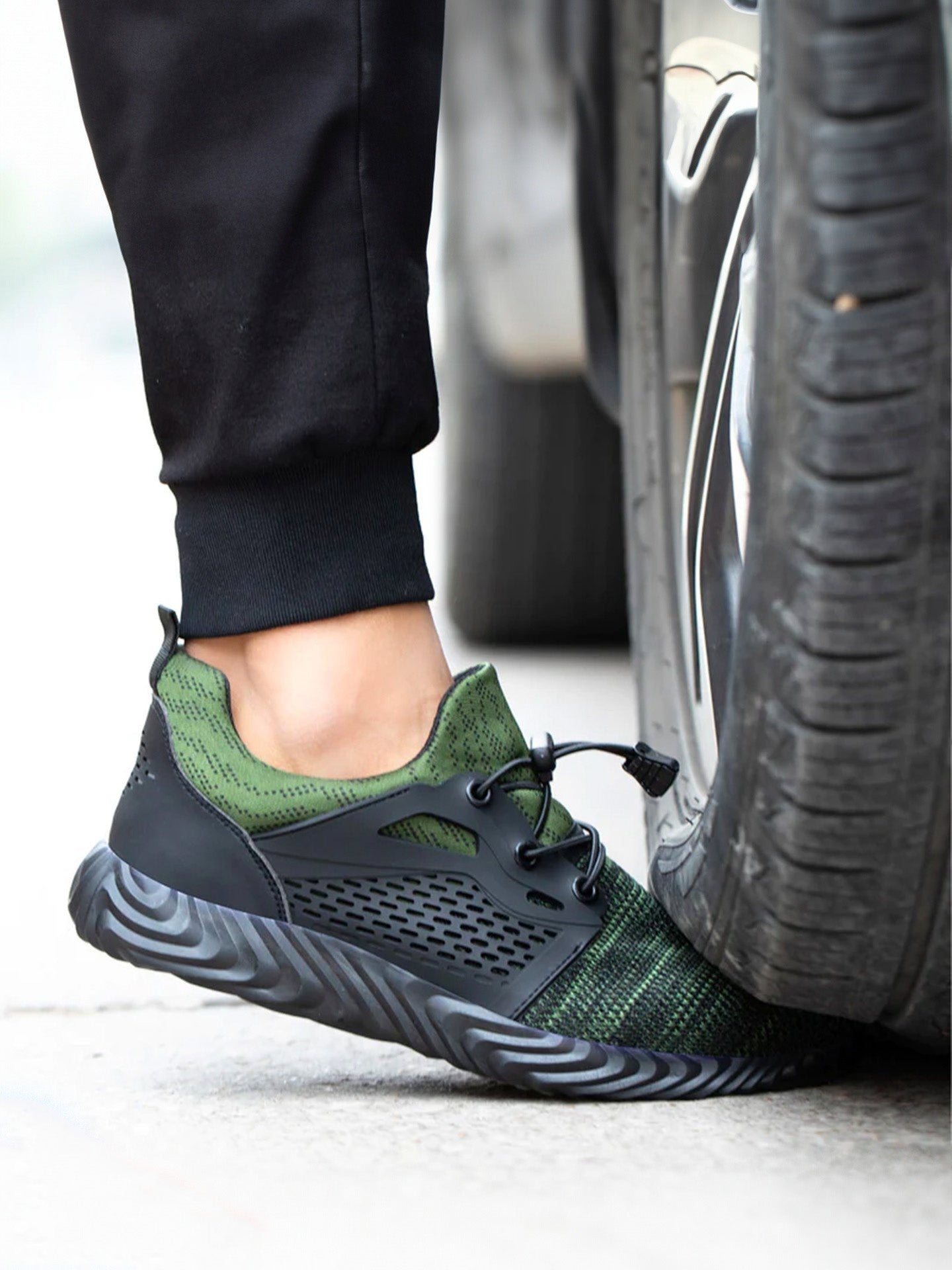 Raydlinx Men's 709 Safety Shoes #color_Green
