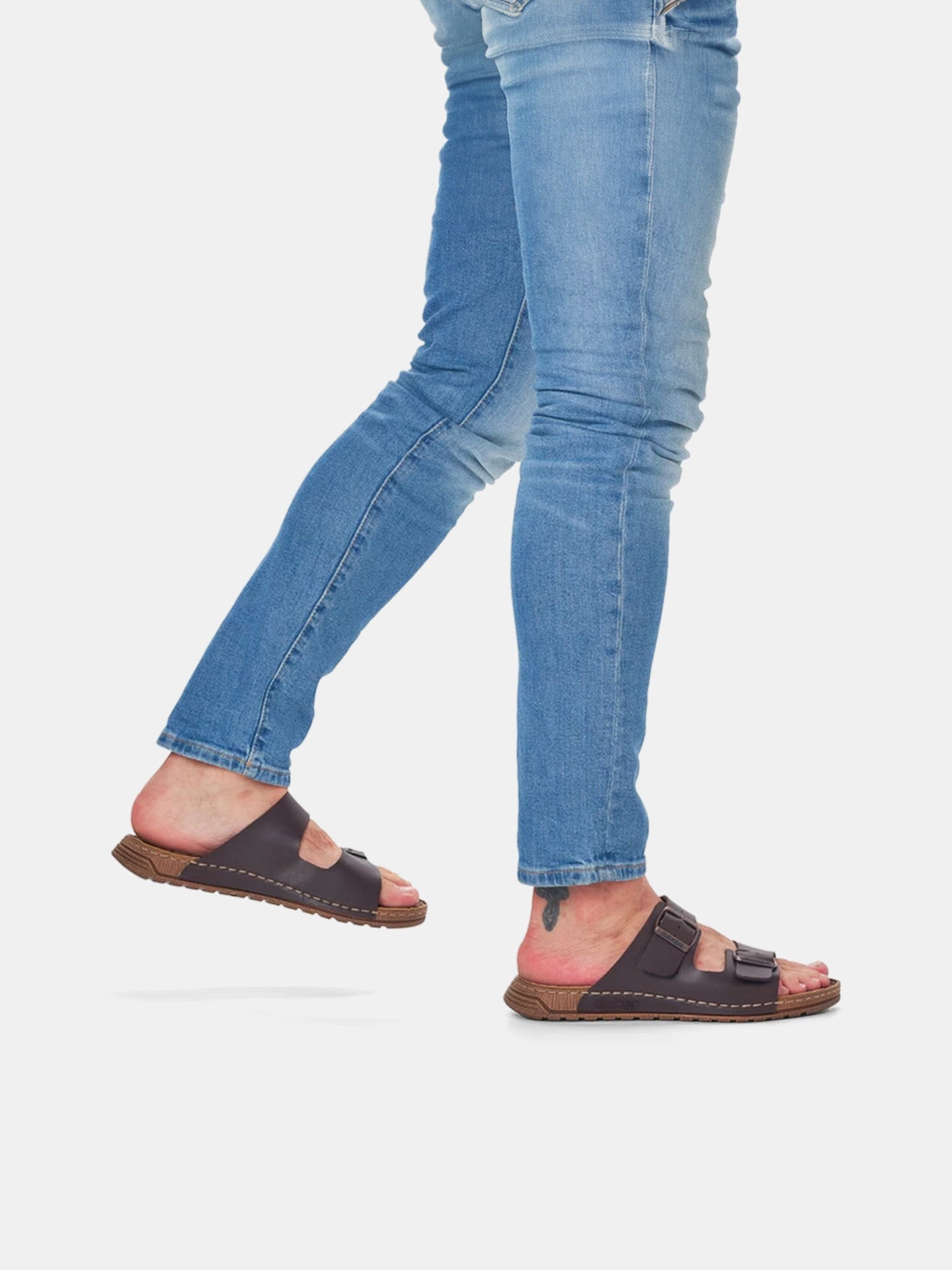 Rieker 21997 Men's Slider Sandals #color_Brown
