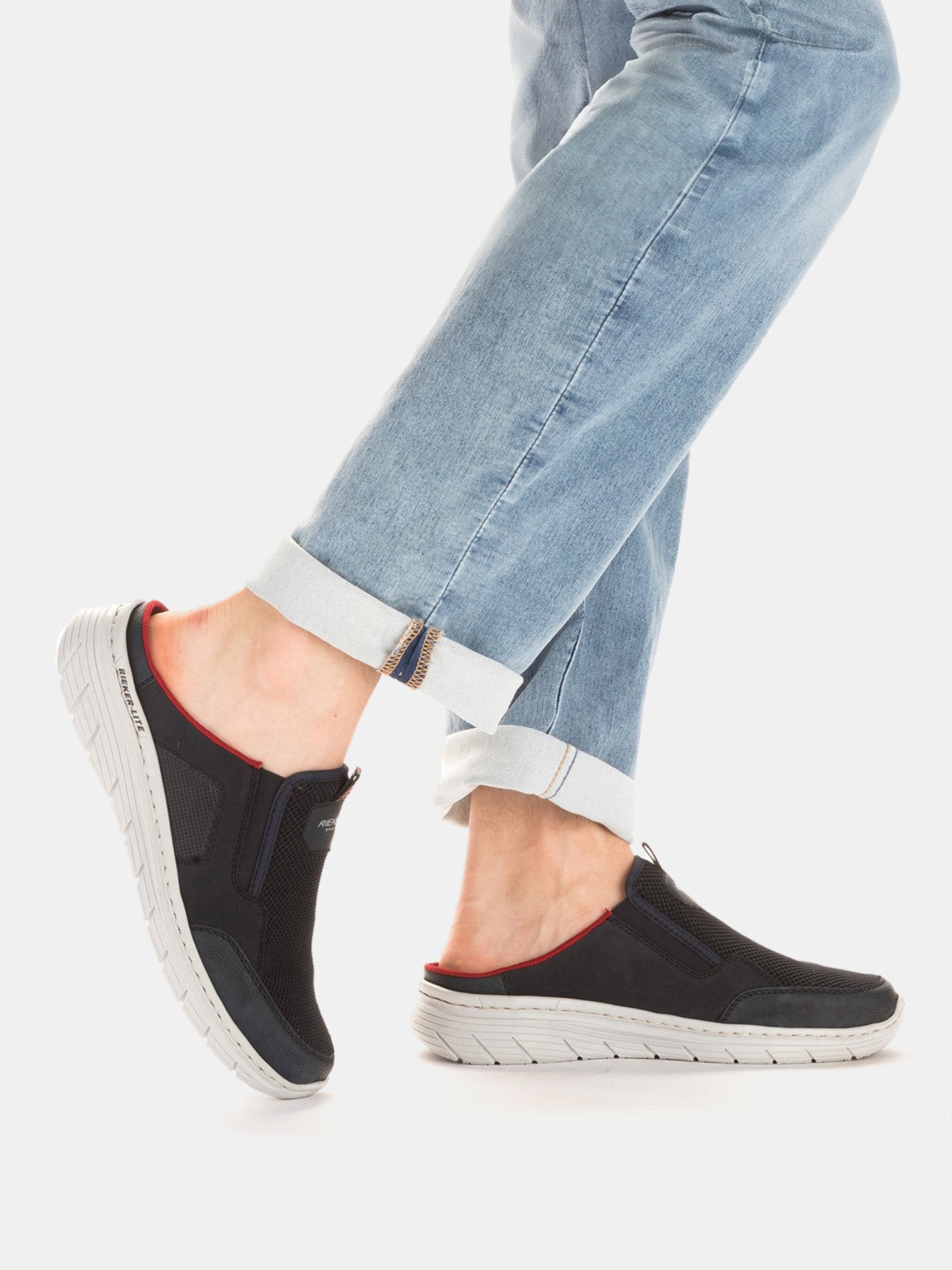 Rieker 13195 Men's Mules #color_Navy