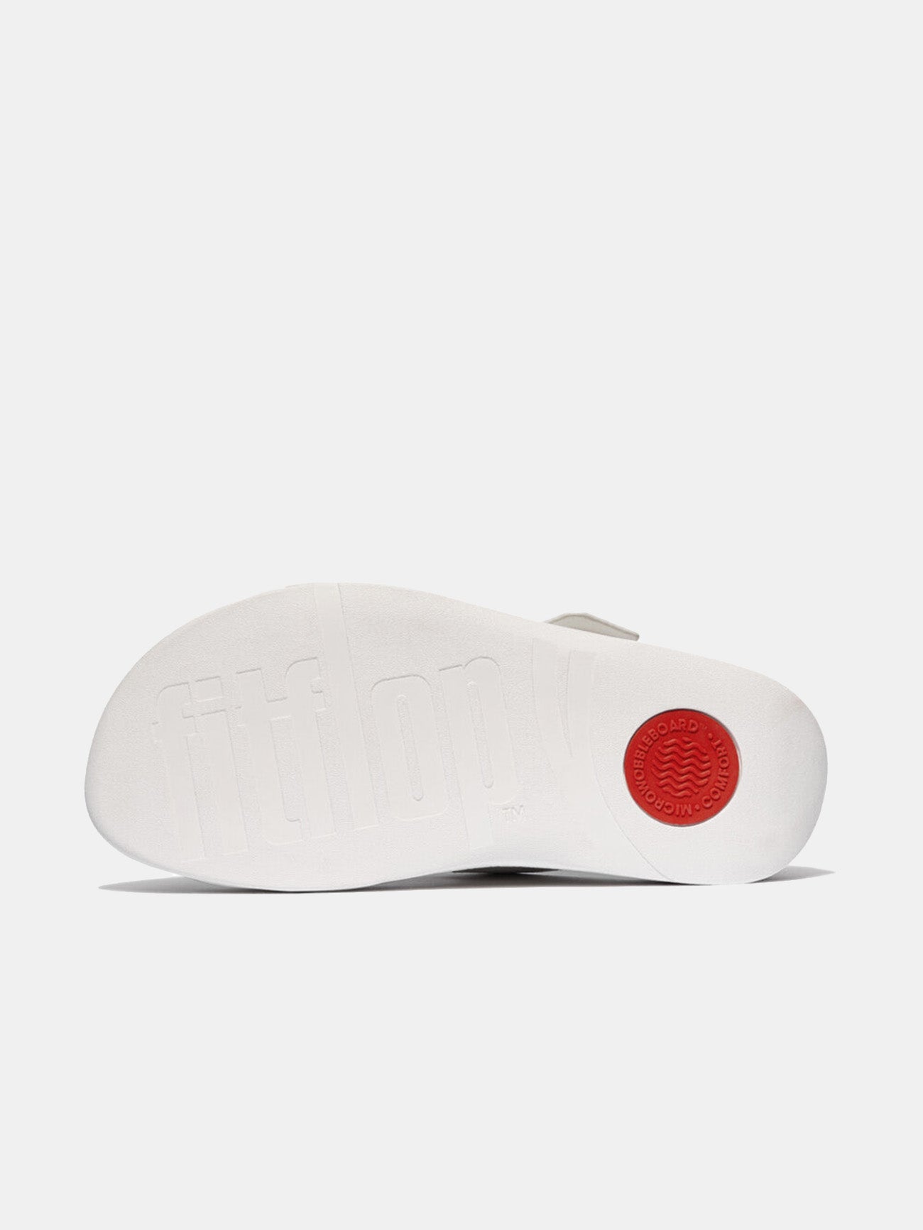 Fitflop Gogh Moc Mens Buckle Tumbled-Leather Slides #color_Urban White