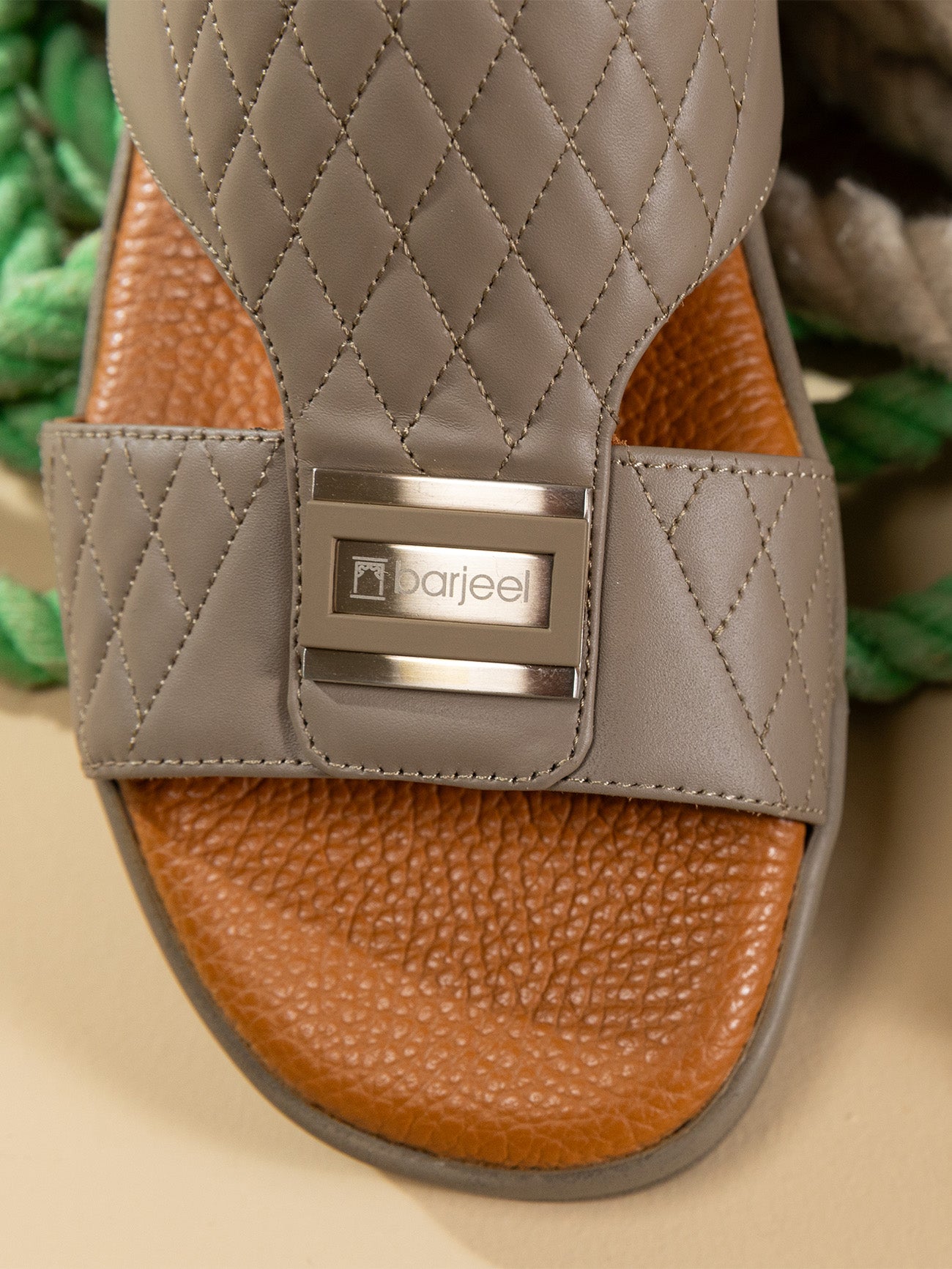 Barjeel Uno MSA138 Men Arabic Sandals #color_Beige