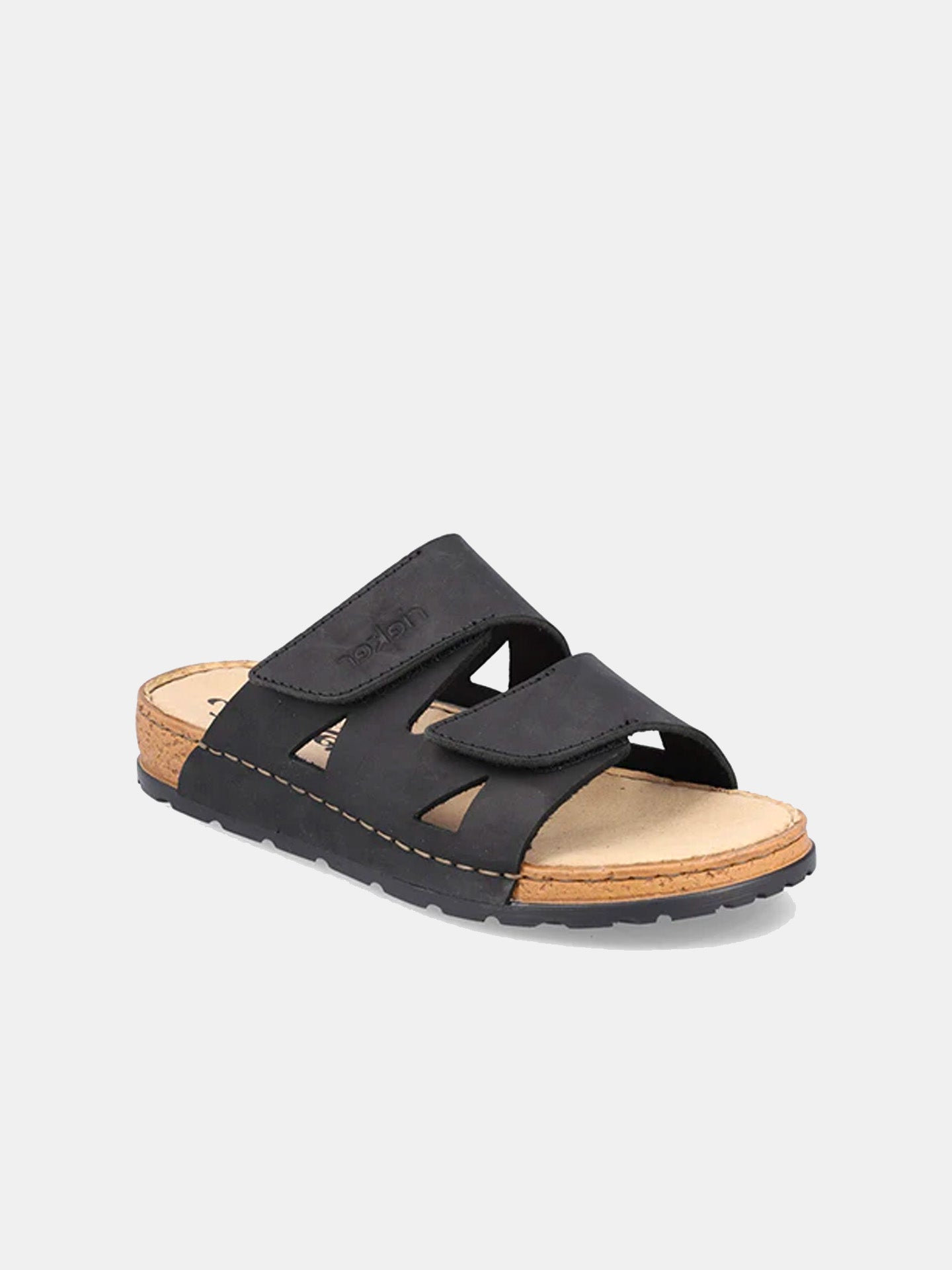 Rieker 25650 Men's Slider Sandals #color_black