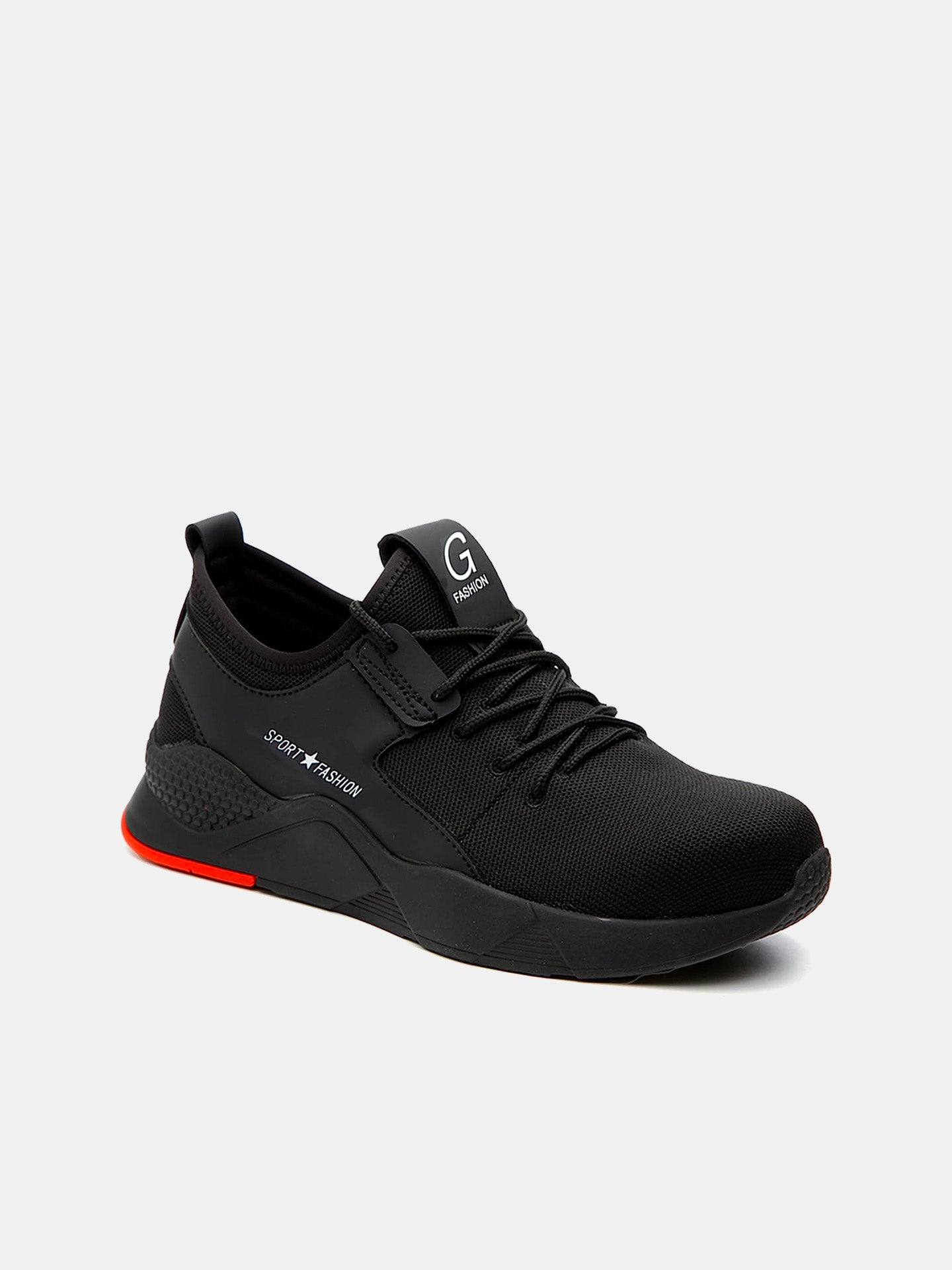 Raydlinx Men's 588 Steel Toe Work Breathable Shoes #color_Black