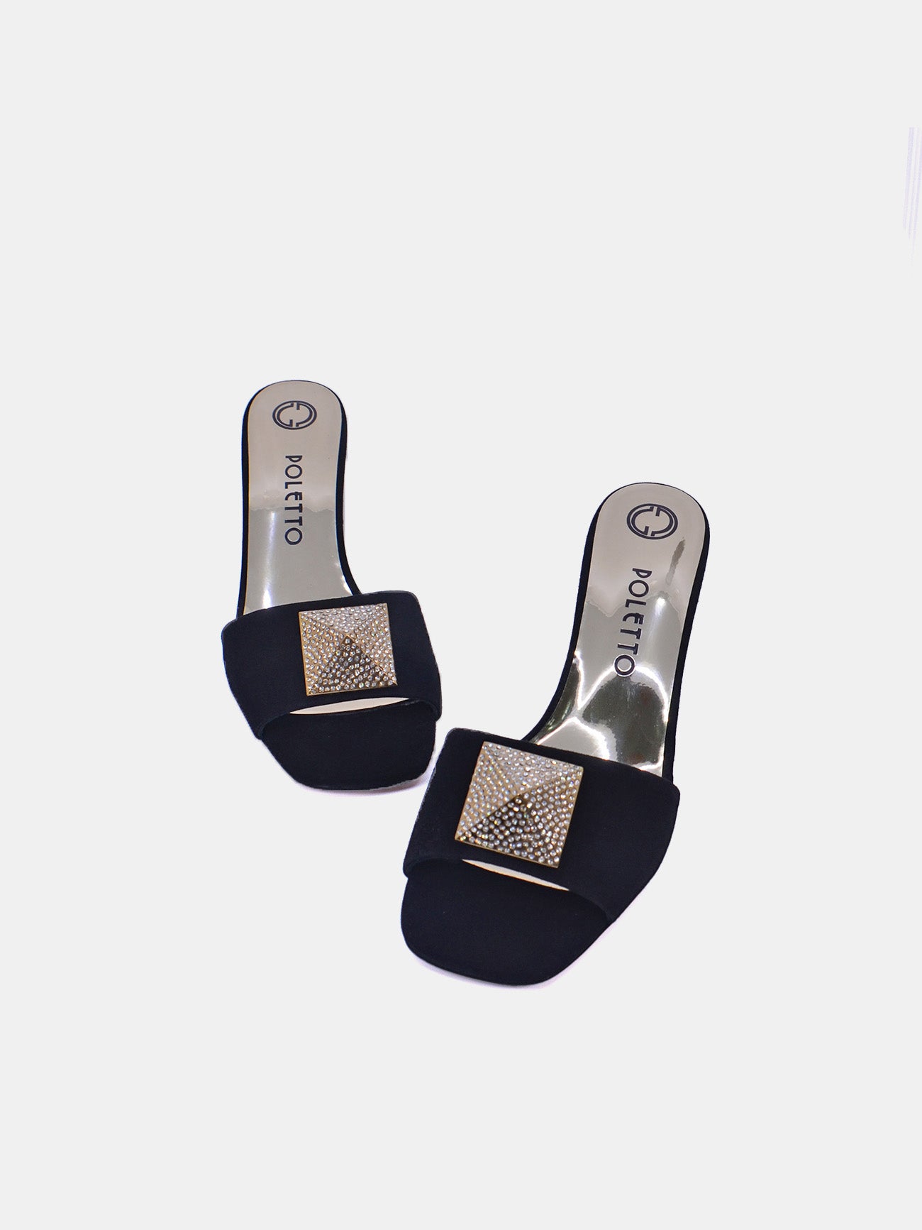 Poletto 4183174 Women's Heeled Sandals #color_Black