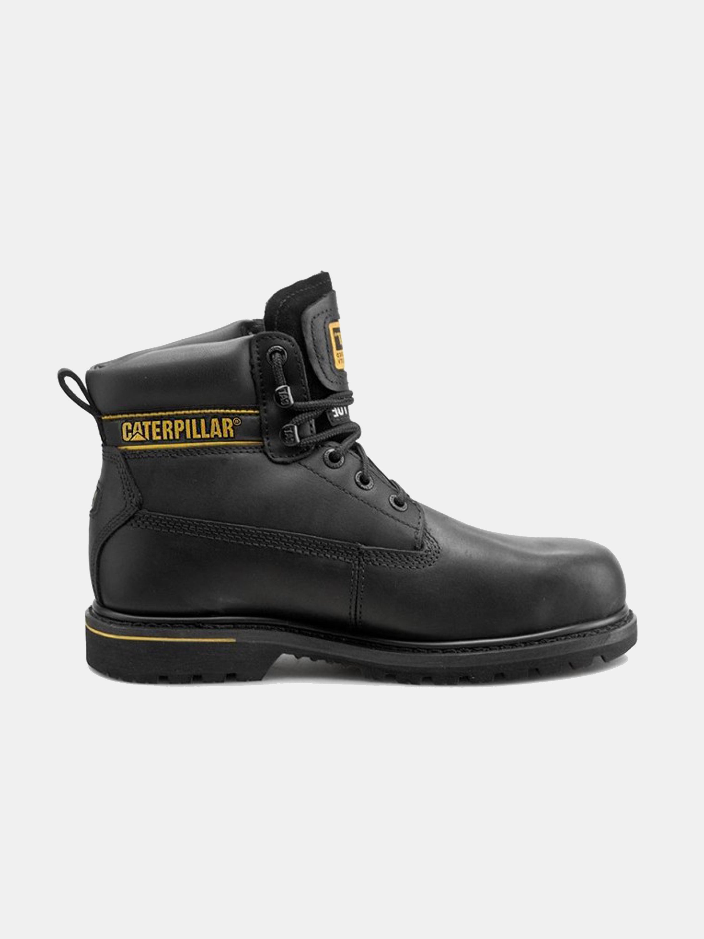 Caterpillar Men's Holton Steel Toe S3 HRO SRC Work Boot #color_Black