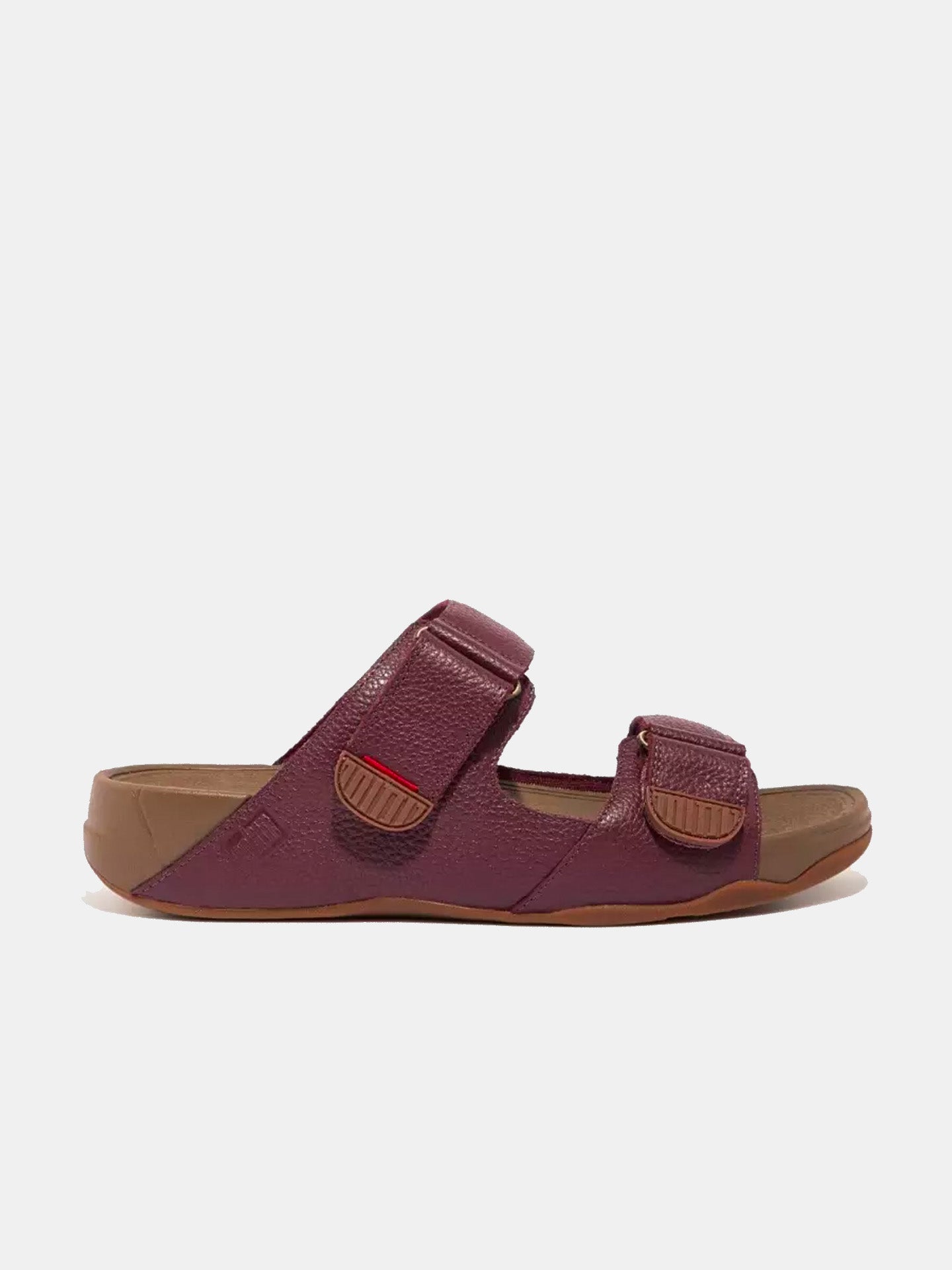 Fitflop Men's Gogh Moc Adjustable Leather Slides #color_Purple