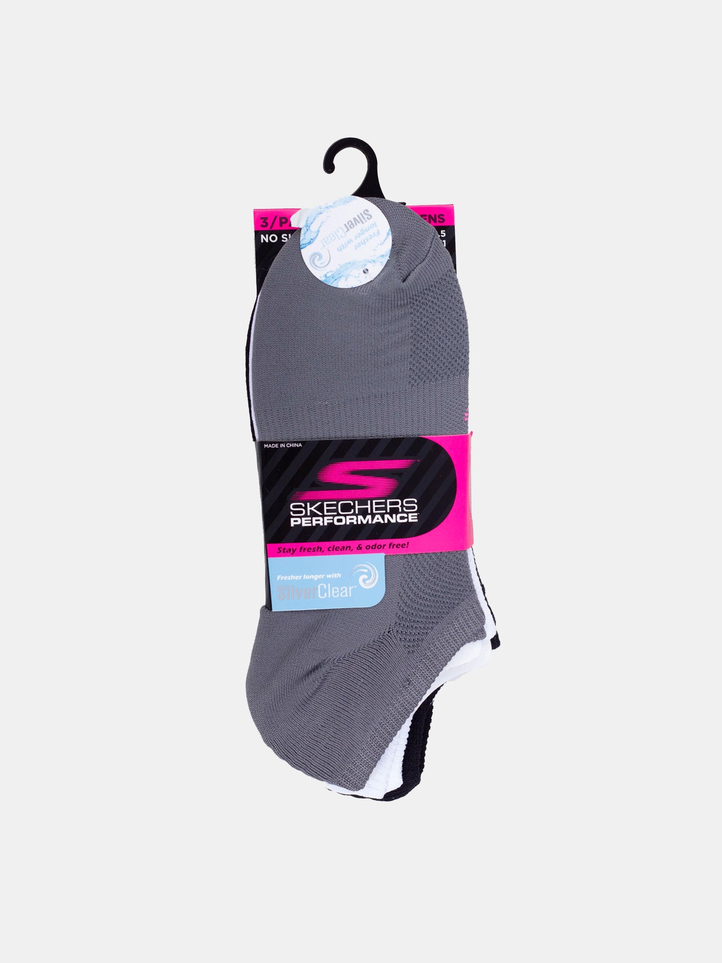 Skechers Women's 3 Pack Microfiber Non Terry No Show Ankle Socks #color_multicolor