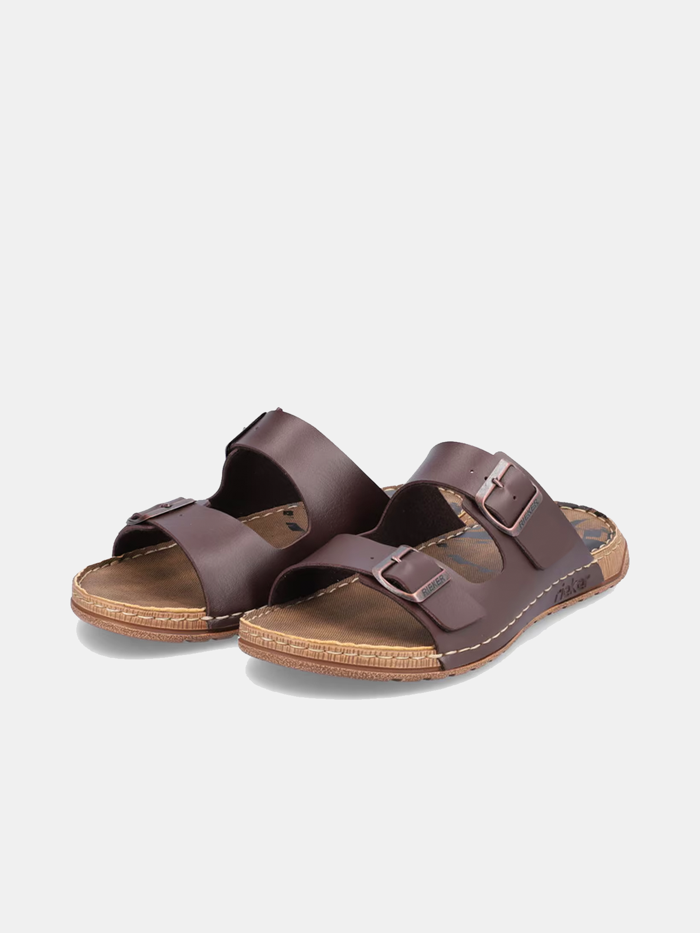 Rieker 21997 Men's Slider Sandals #color_Brown