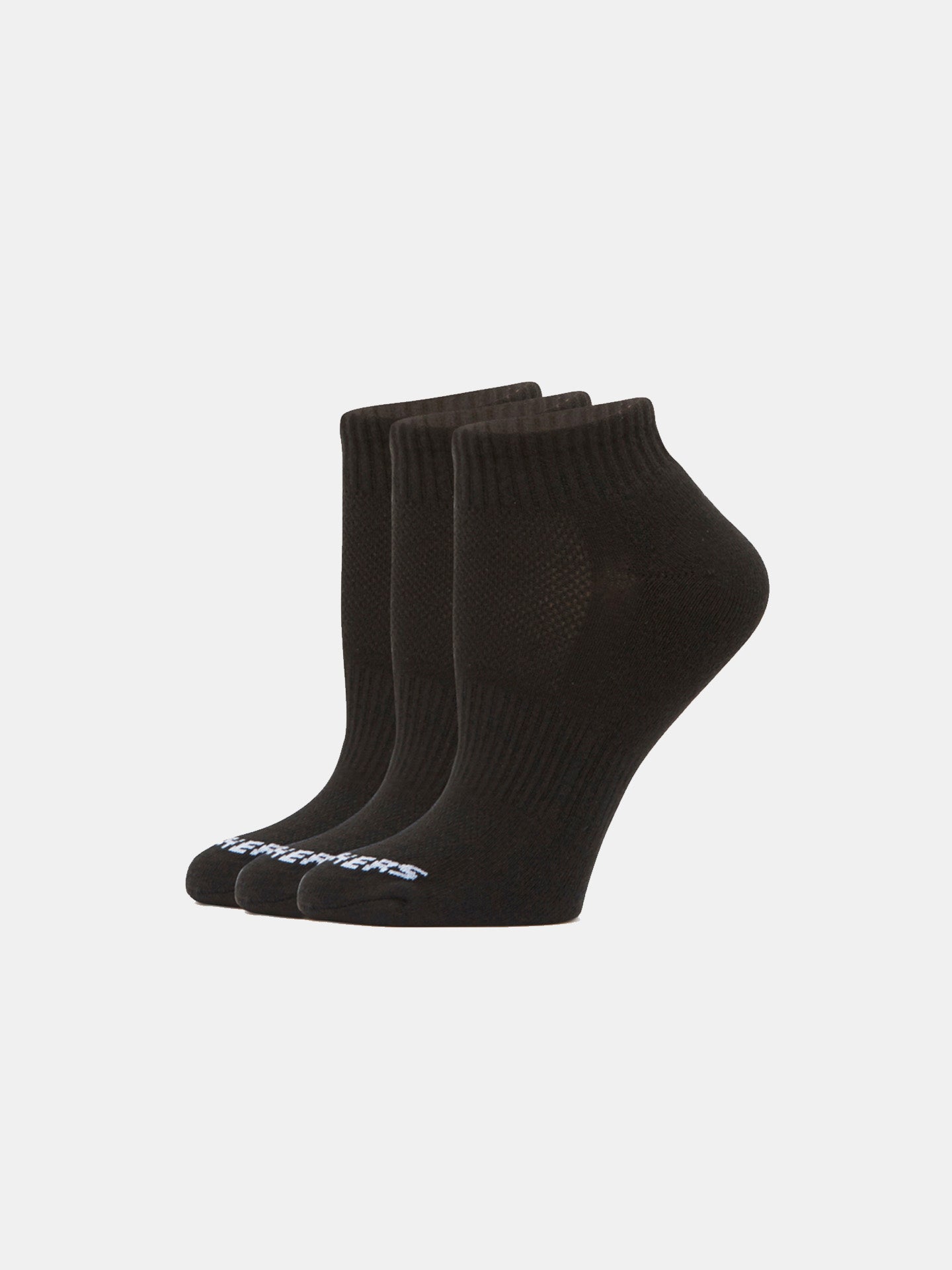 Skechers Women's 1/2 Terry Crew Socks #color_Black