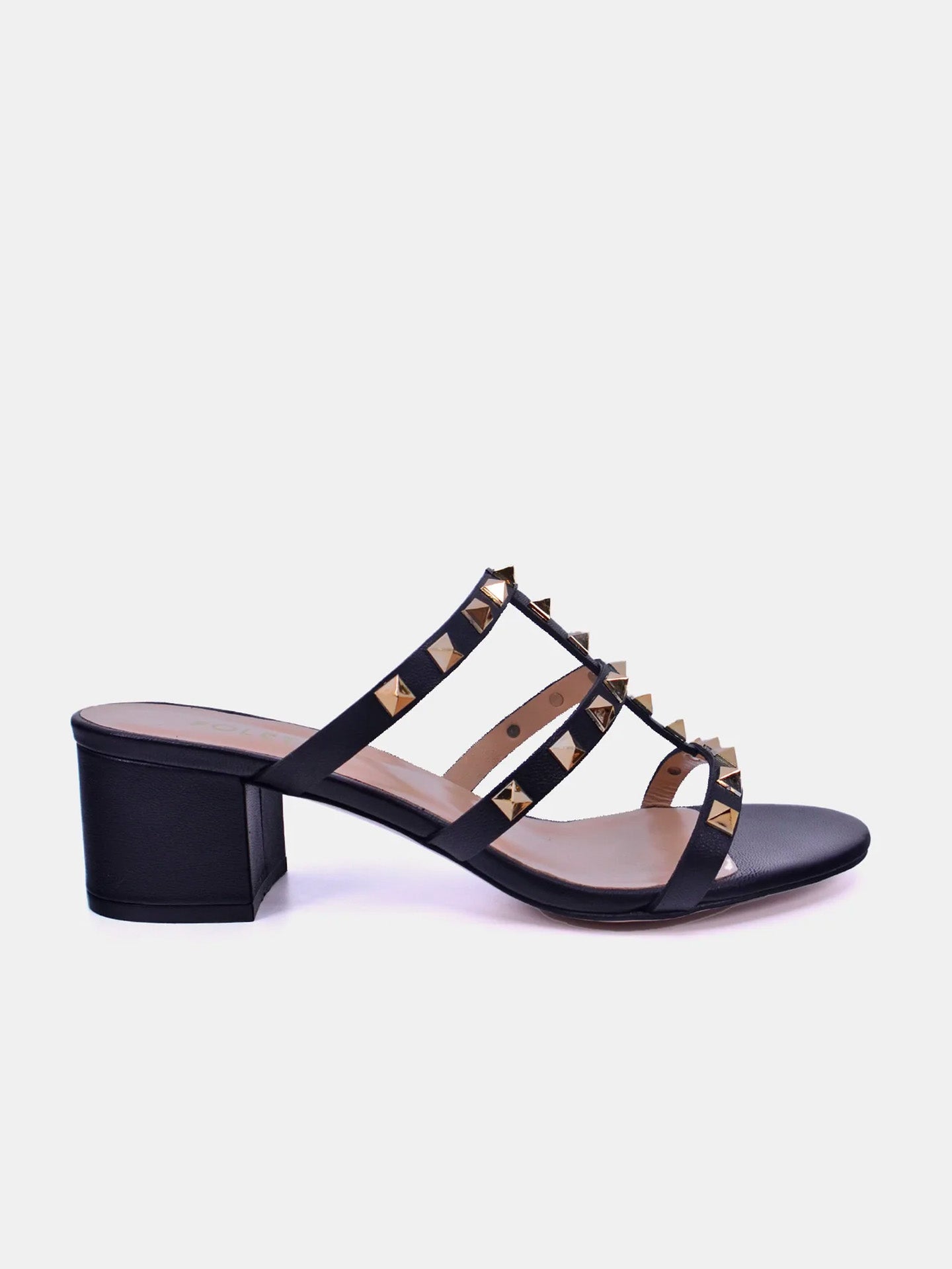 Poletto 16984 Women's Heeled Sandals #color_Black