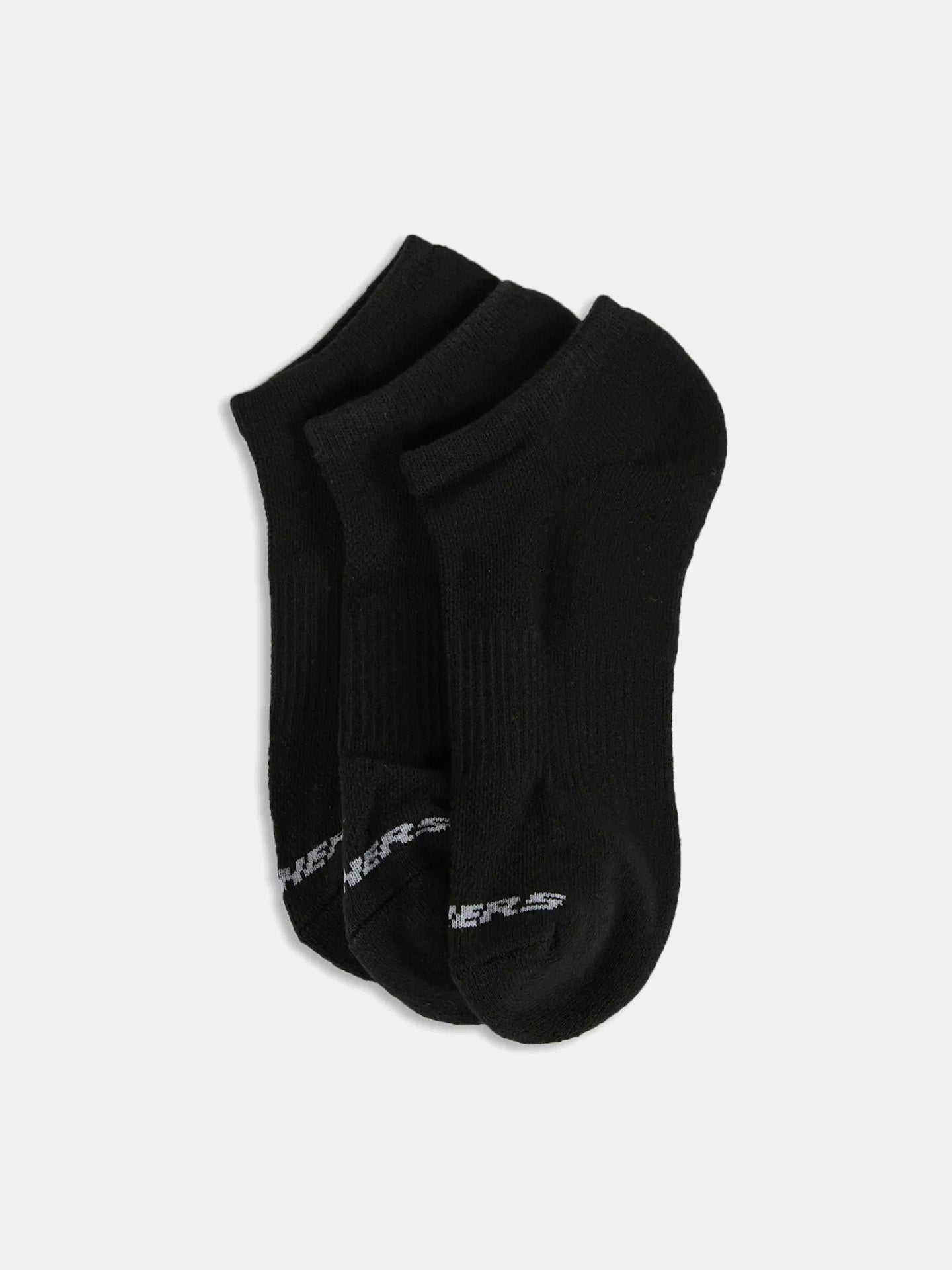 Skechers 3 Pack Unisex No Show Socks #color_Black