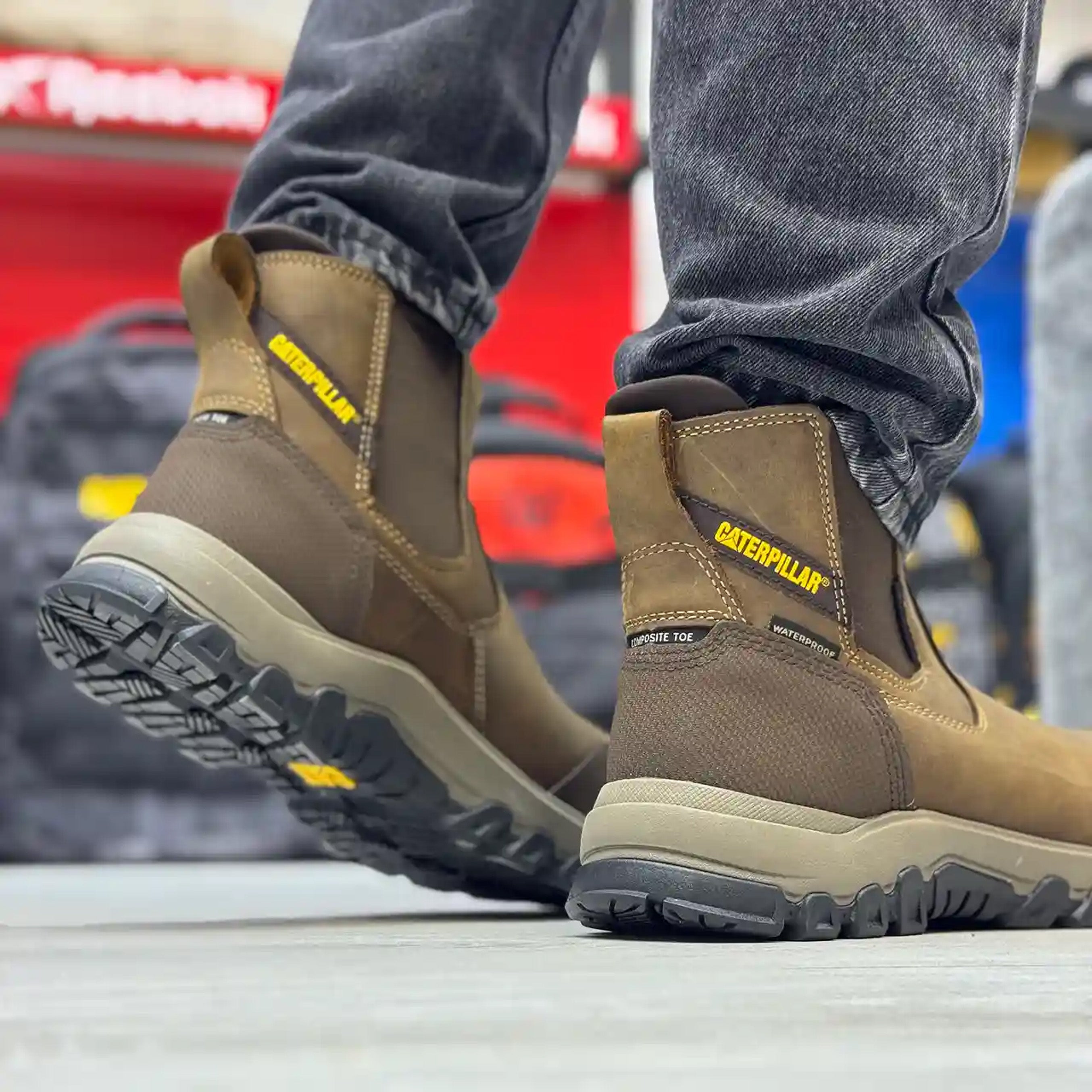 Caterpillar Threshold Rebound Chelsea WP CT Men's Safety Boots #color_Brown