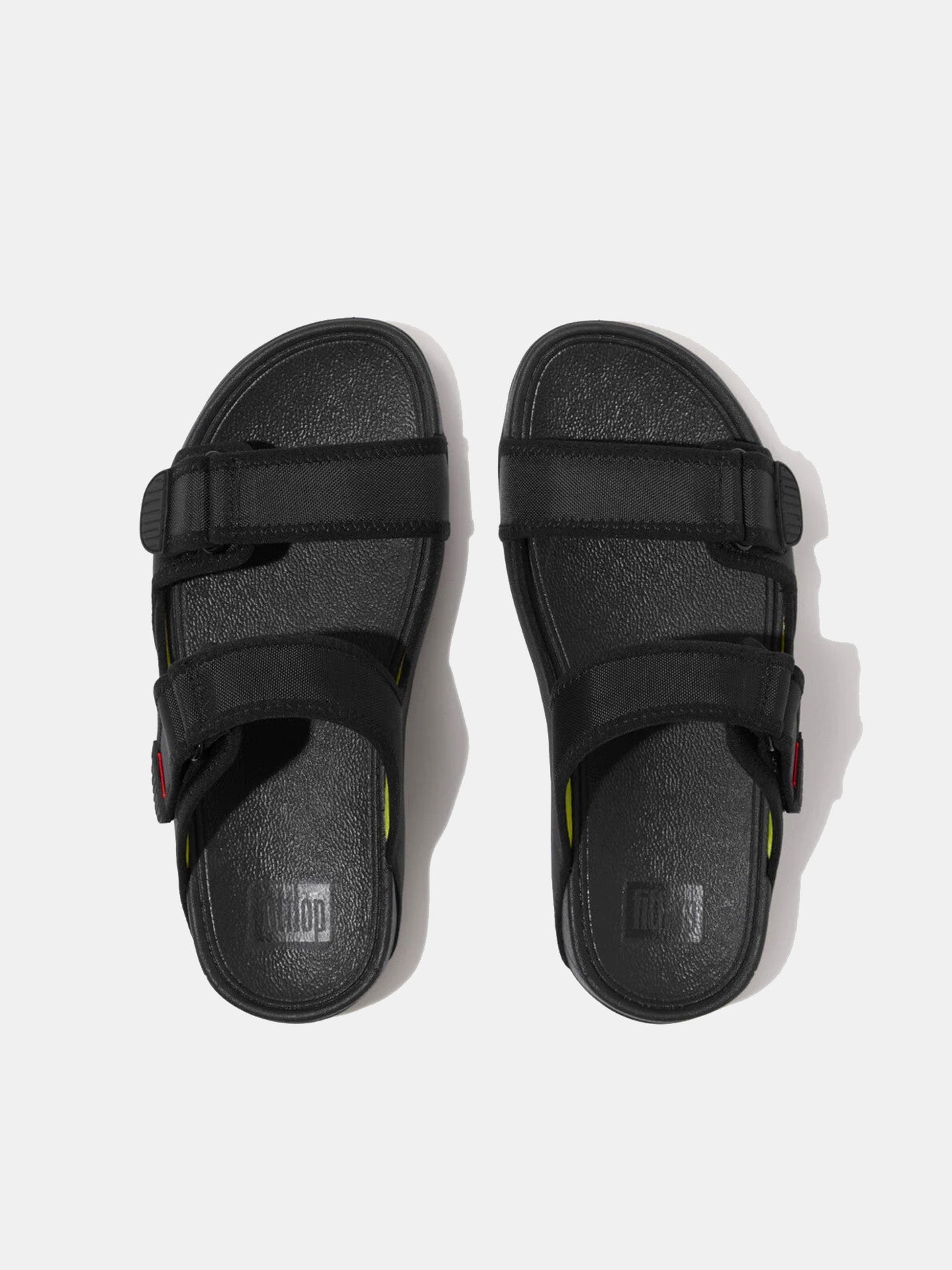 Fitflop Men's Gogh Moc Adjustable Water-Resistant Slides #color_Black