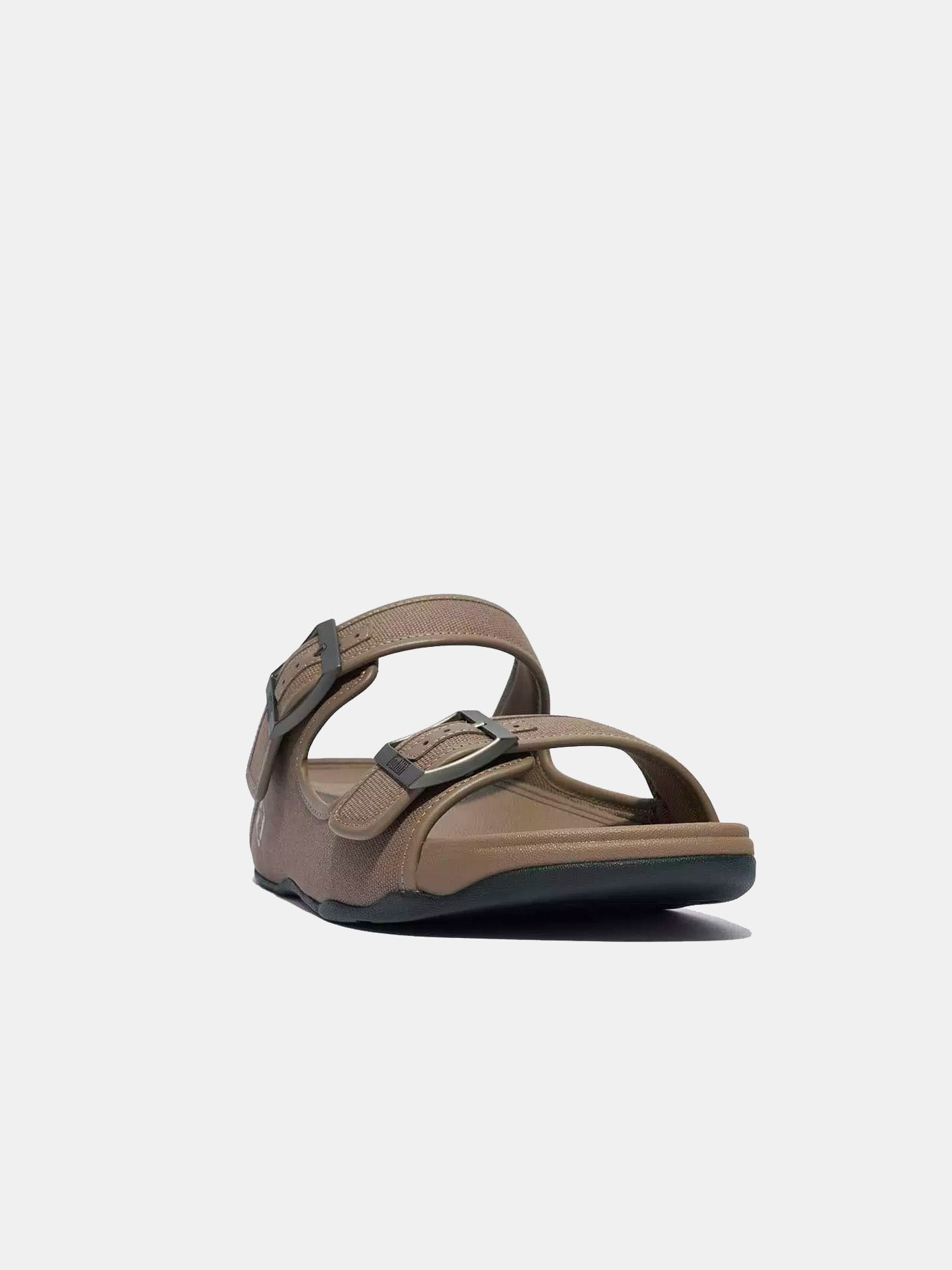 Fitflop Men's Gogh Moc Buckle Canvas Slides #color_Gray