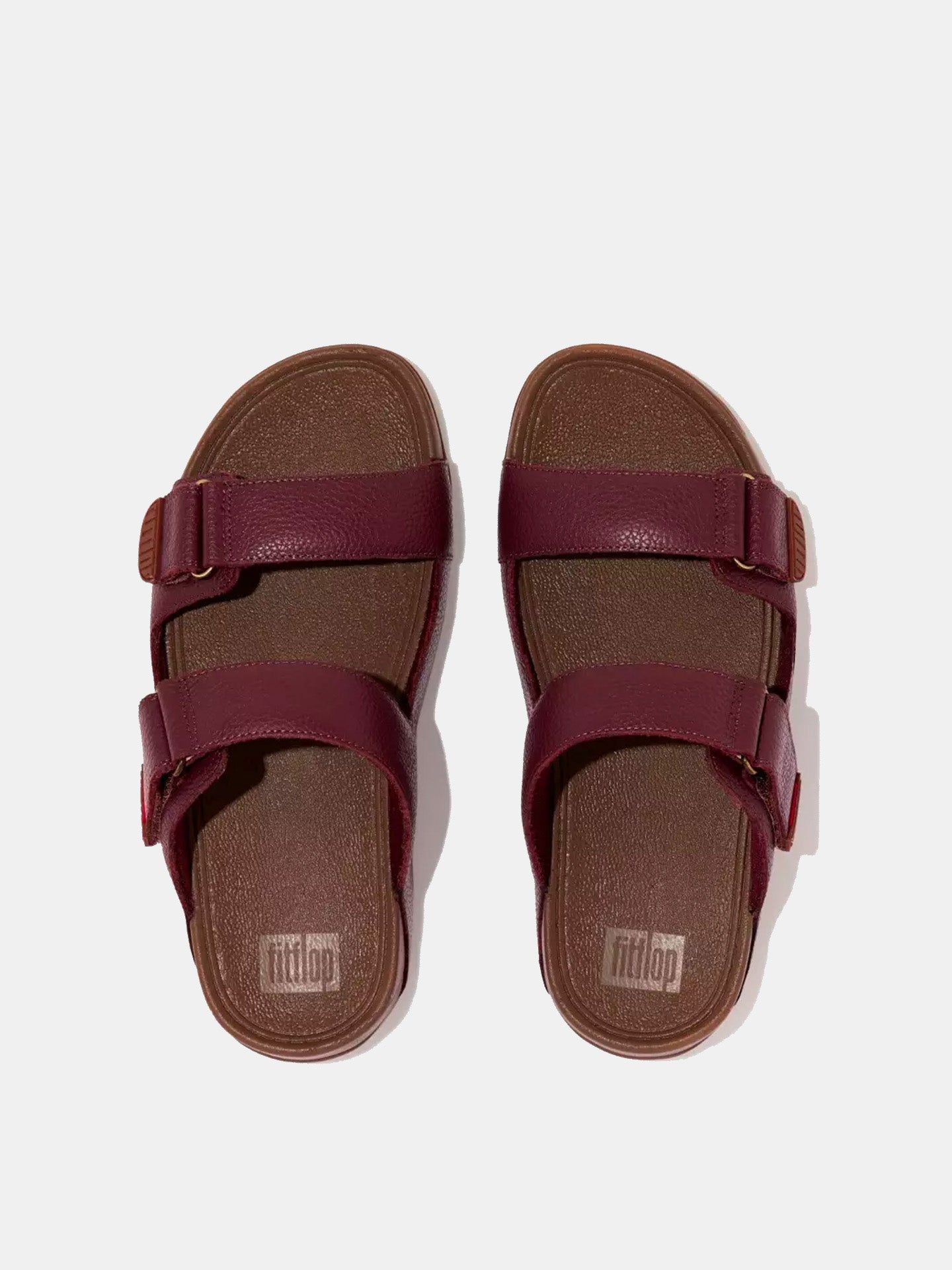 Fitflop Men's Gogh Moc Adjustable Leather Slides #color_Purple