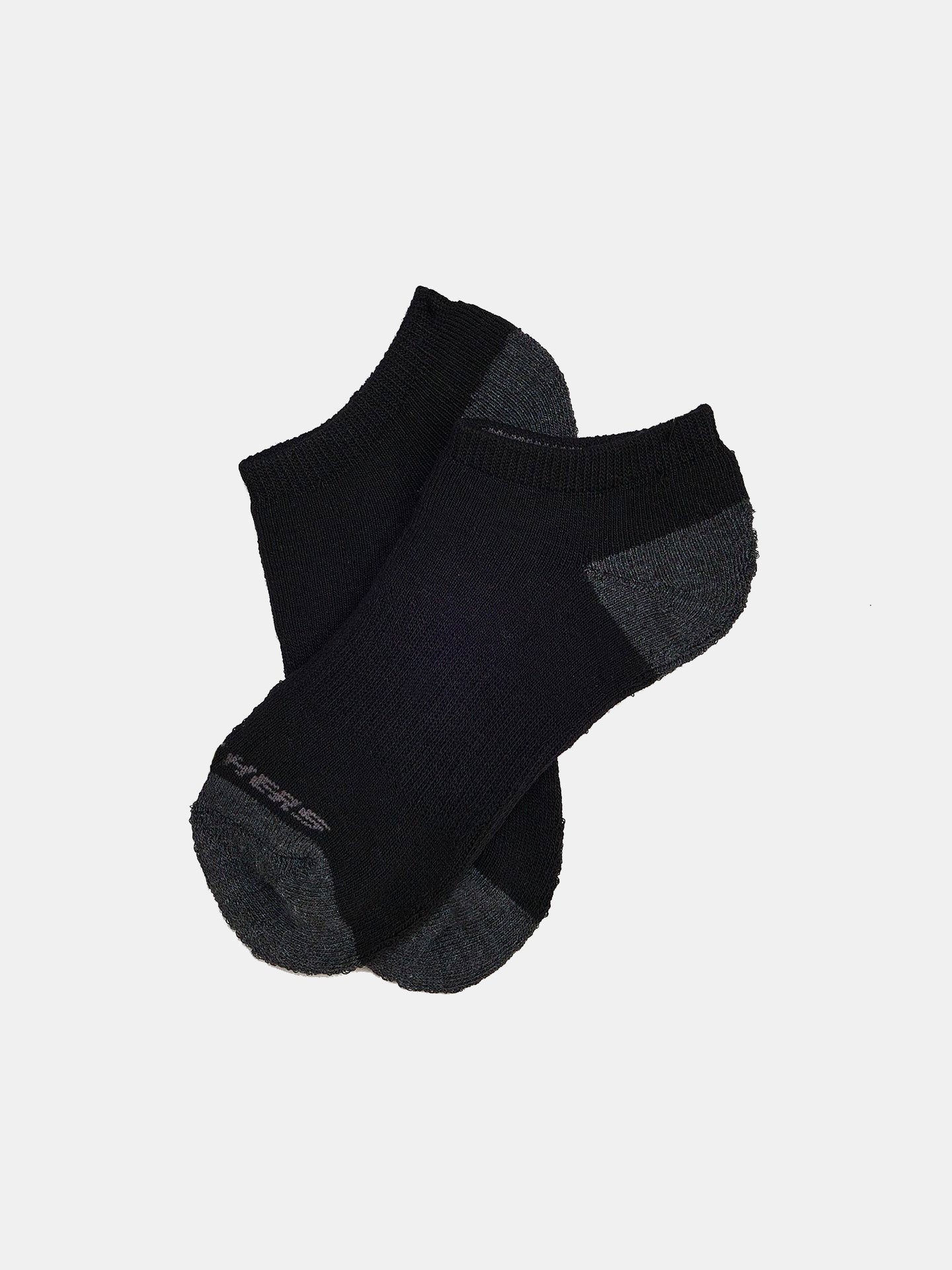 Skechers Boys 6 Pack Full Terry No Show Ankle Socks #color_Black