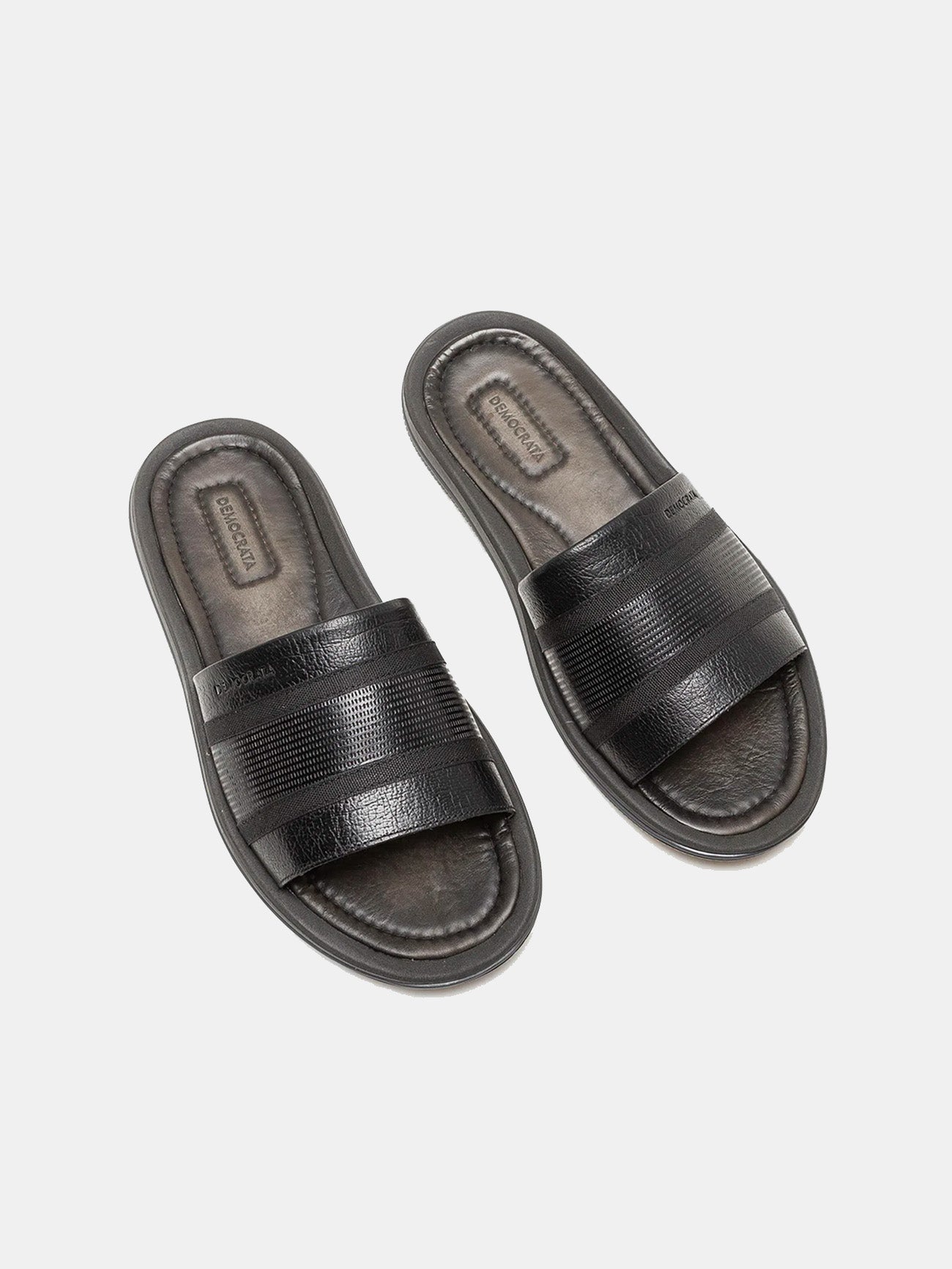 Democrata Men's Easy Groove Sandals #color_Black
