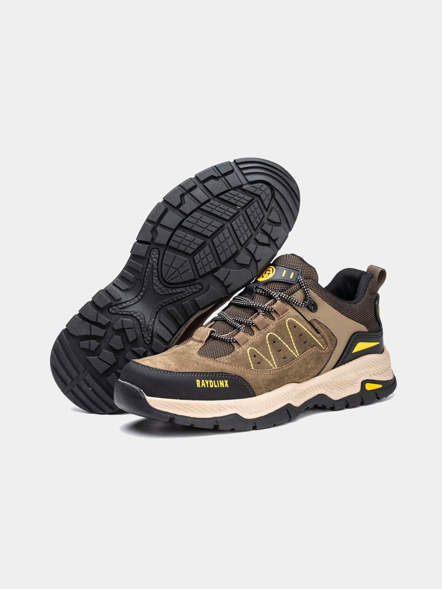 Raydlinx Men's Mountain Hiking Walking Shoes #color_Gray