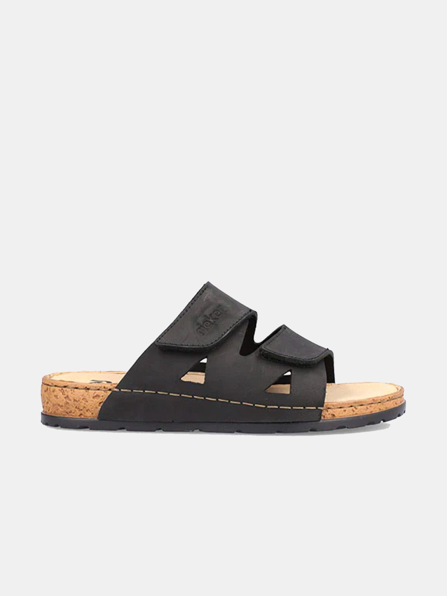 Rieker 25650 Men's Slider Sandals #color_black