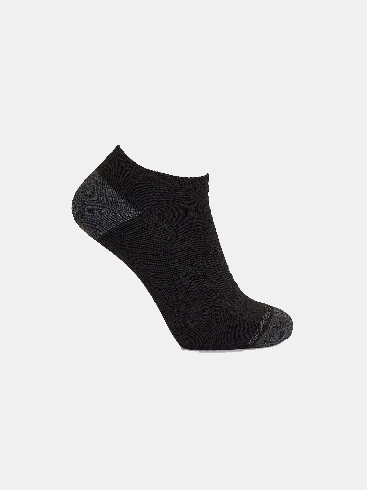 Skechers Women's 3 Pack Full Terry No Show Ankle Socks #color_Black