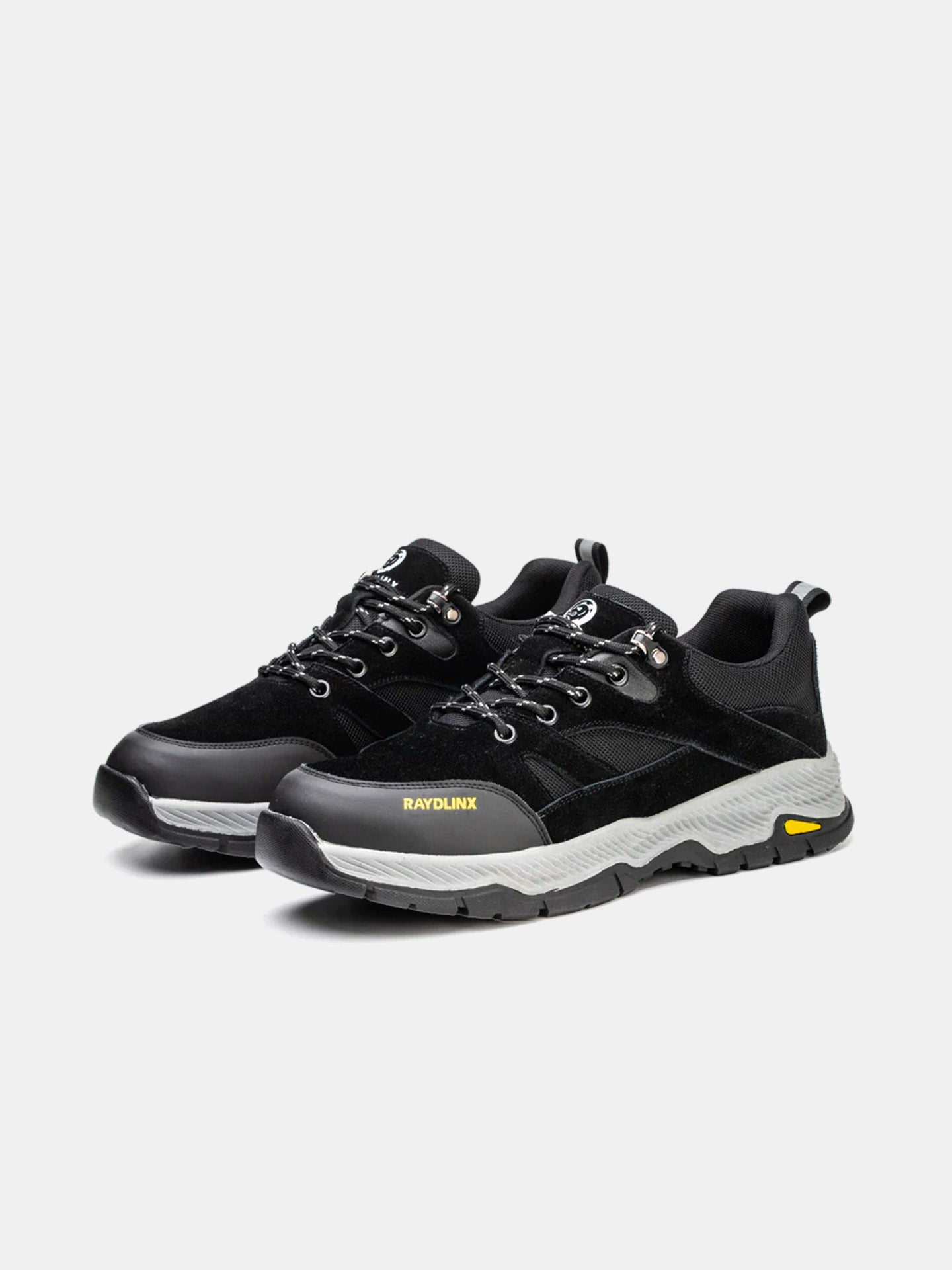 Raydlinx Men's Mountain Hiking Walking Shoes #color_Black