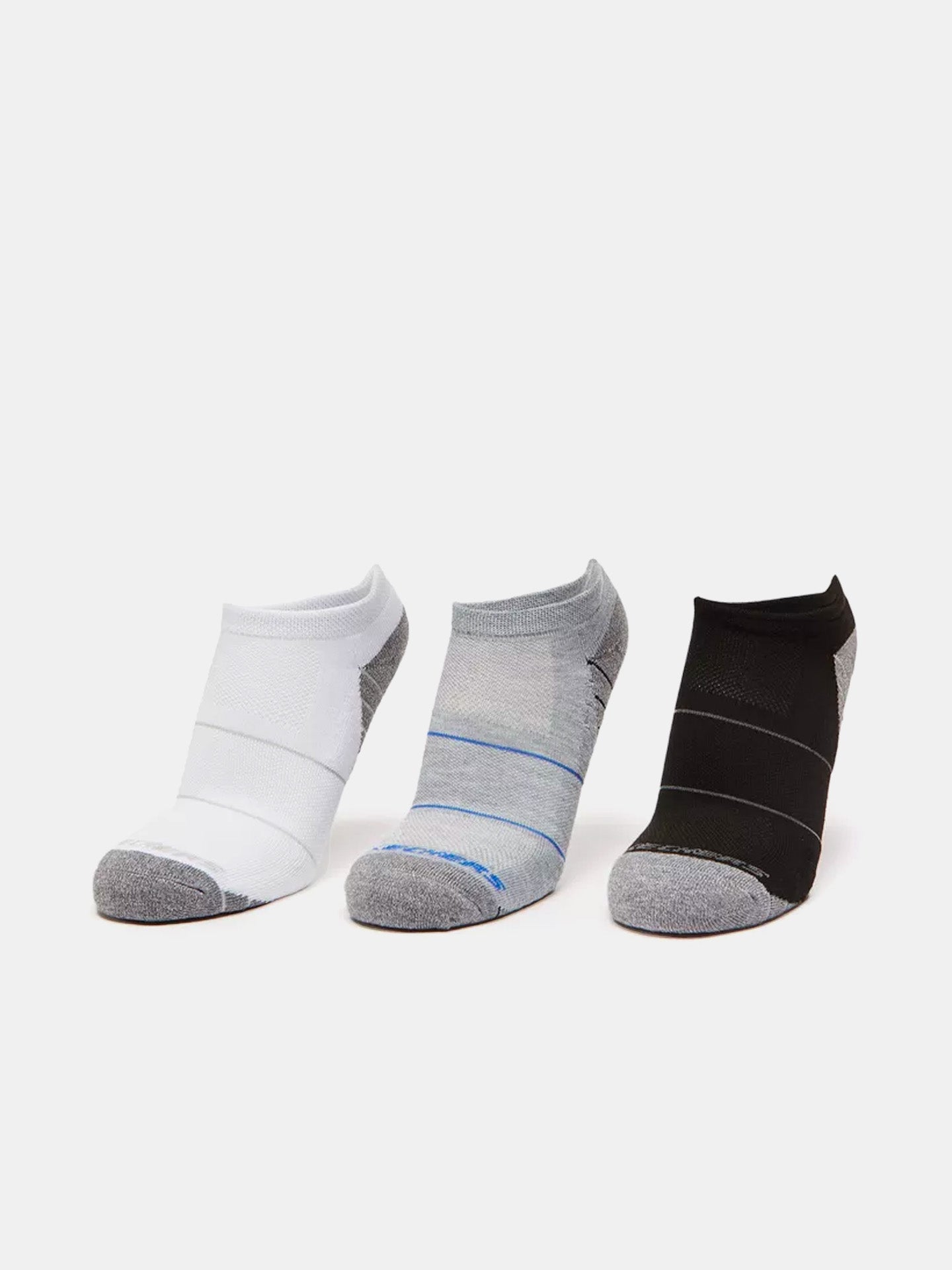 Skechers Men's 3 Pack Extended Terry Low Cut Socks #color_Gray