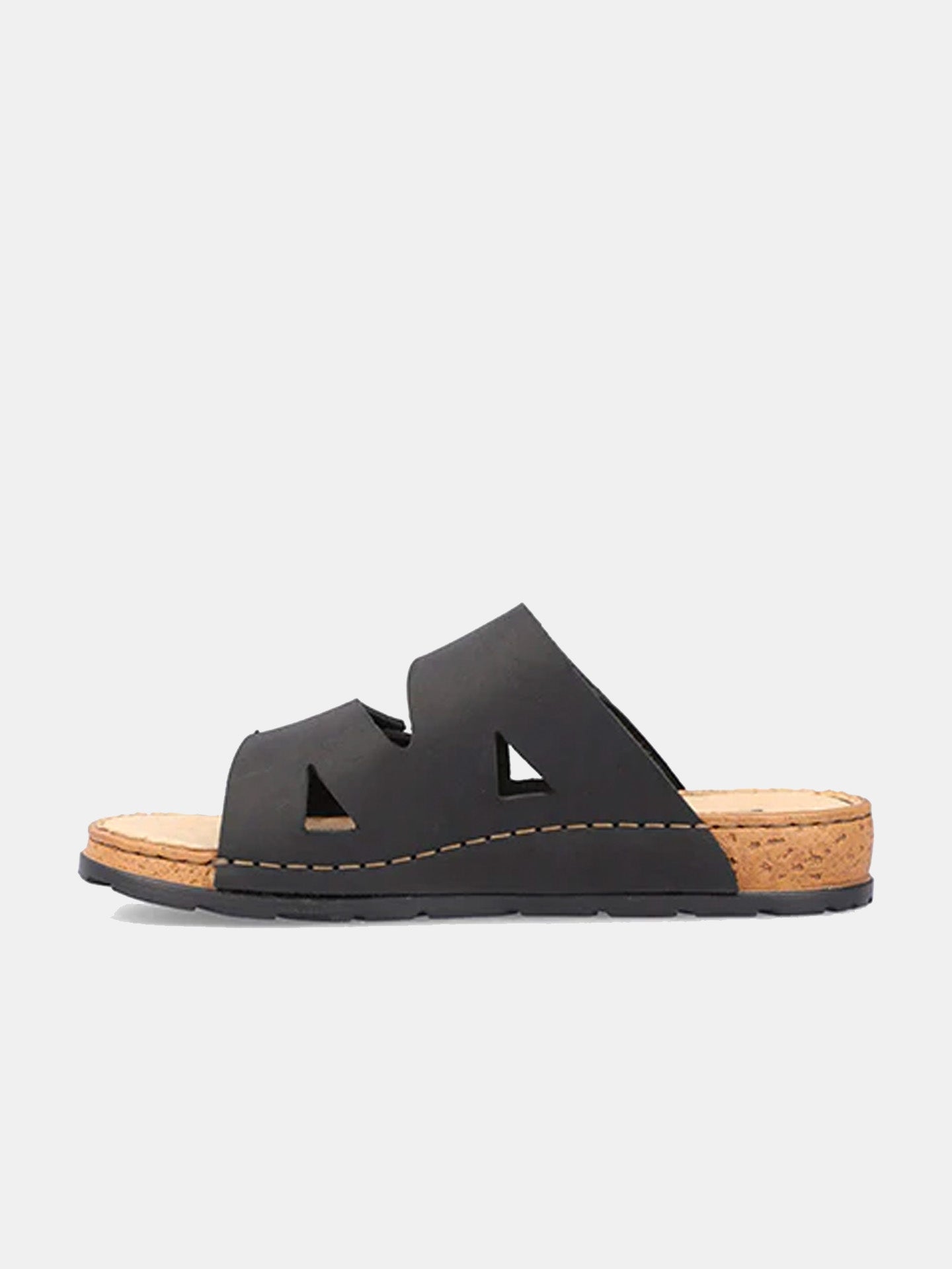 Rieker 25650 Men's Slider Sandals #color_black