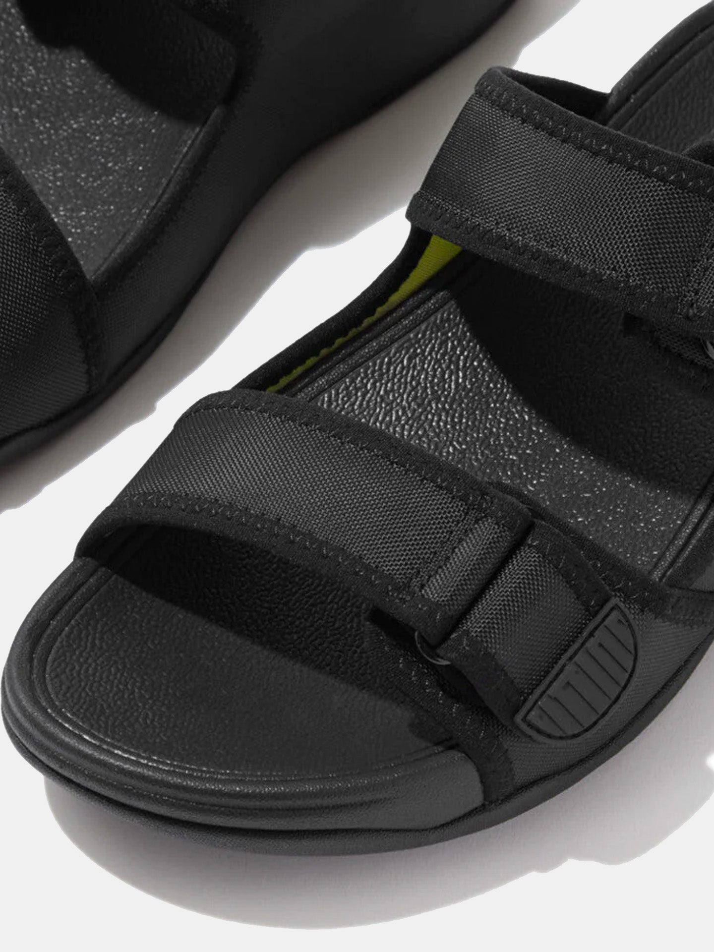 Fitflop Men's Gogh Moc Adjustable Water-Resistant Slides #color_Black