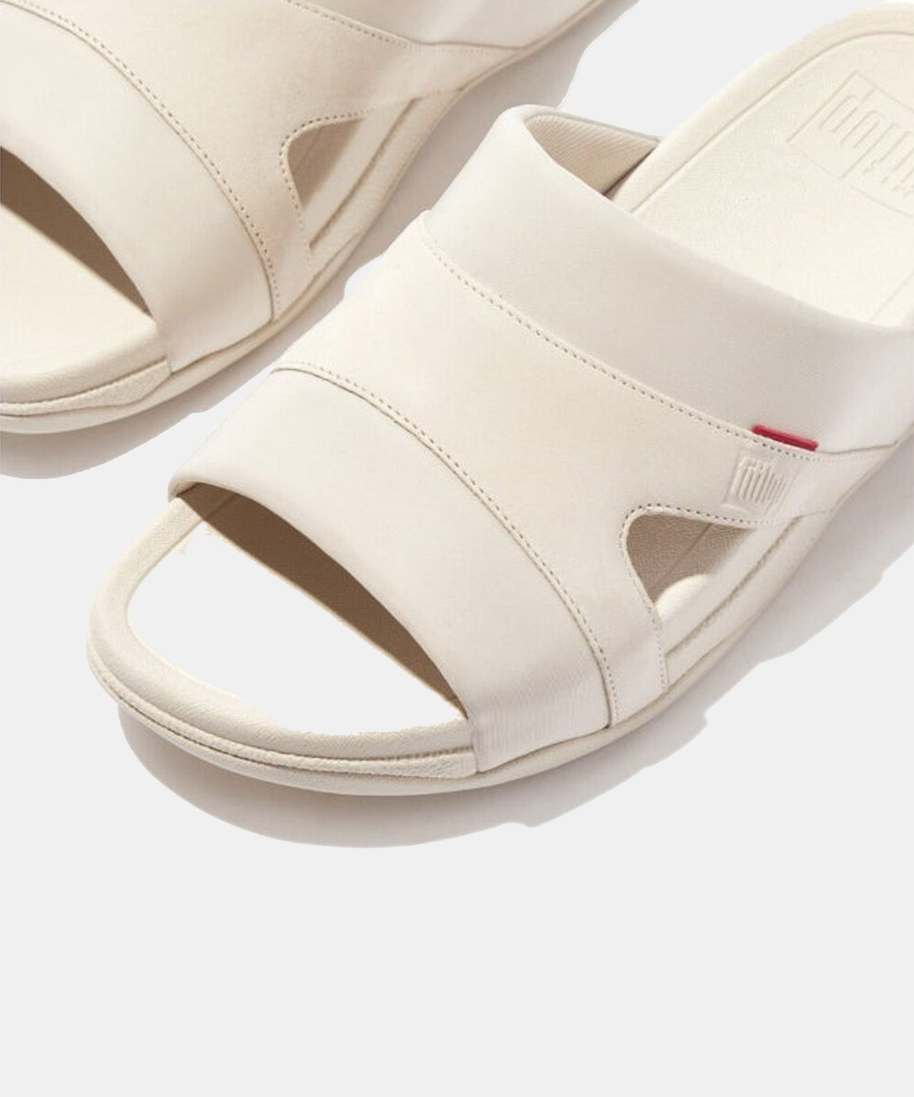 Fitflop Freeway III Men'ss Leather-Mix Slides #color_Paris Beige