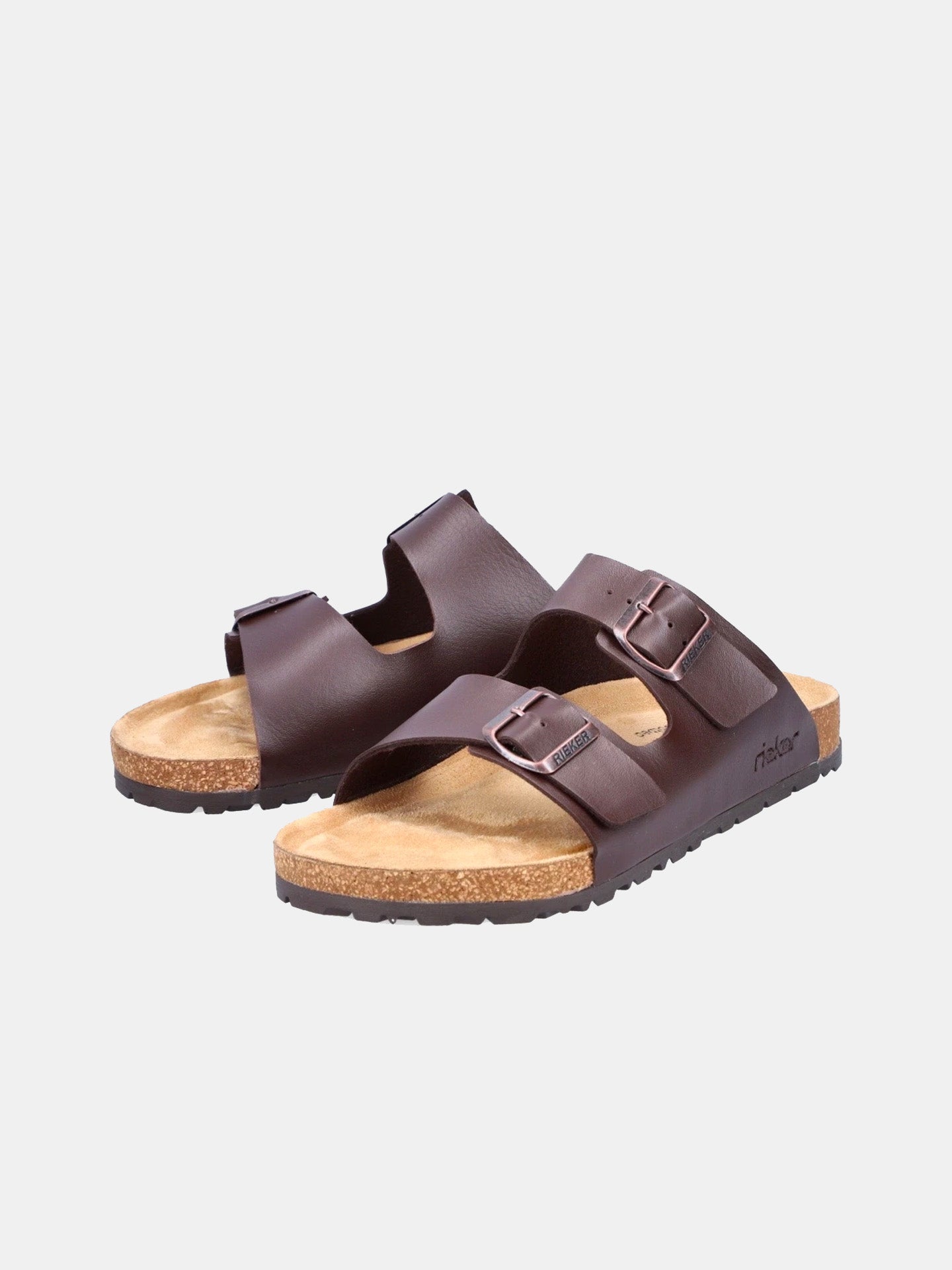 Rieker 22190 Men's Slider Sandals #color_Brown